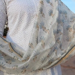 Fairy Blue Flora Chanderi Dupatta
