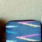 Grey Ikat Banana Fibre Wallet