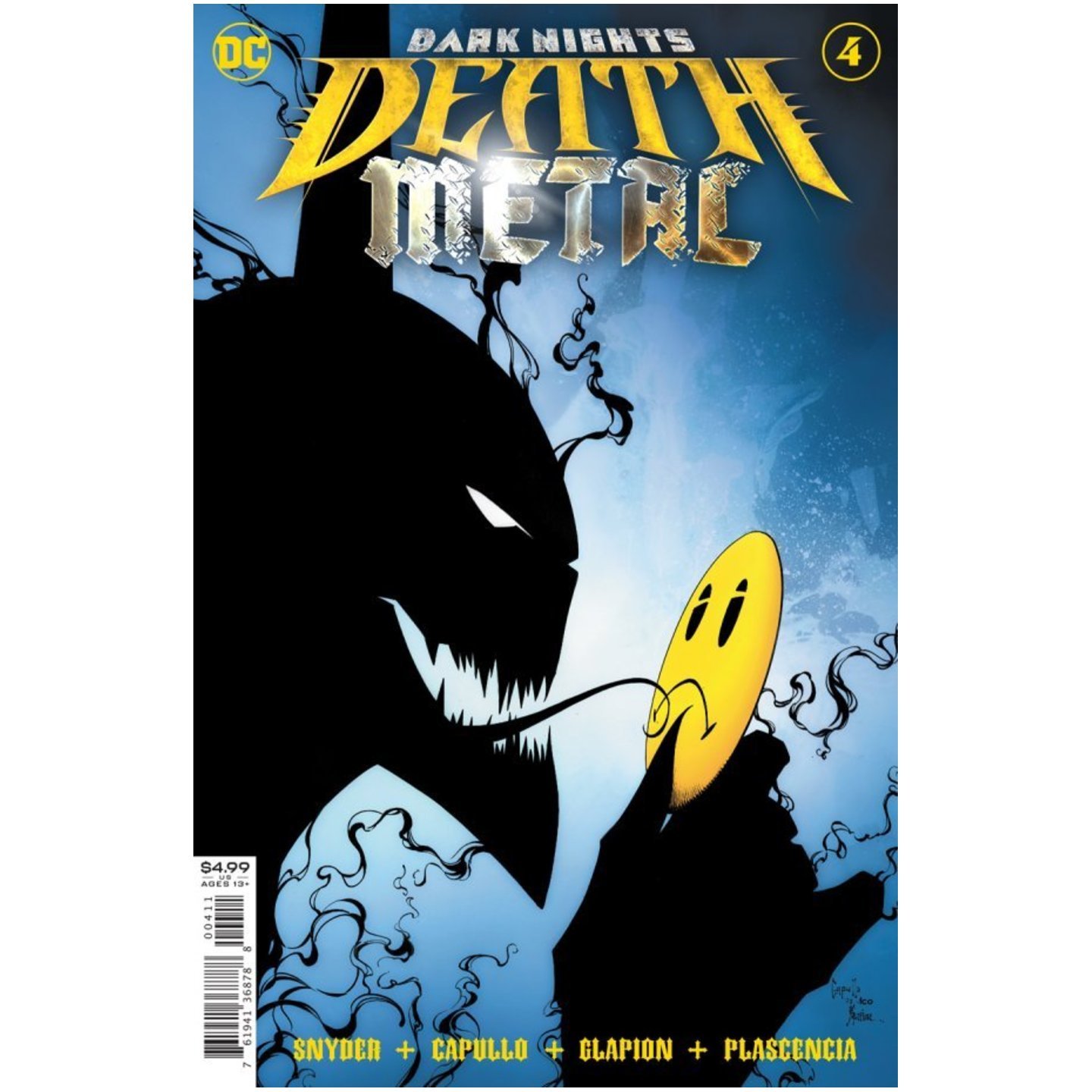 DARK NIGHTS DEATH METAL 4 OF 7 CVR A GREG CAPULLO & JONATHAN GLAPION FOIL EMBOSSED