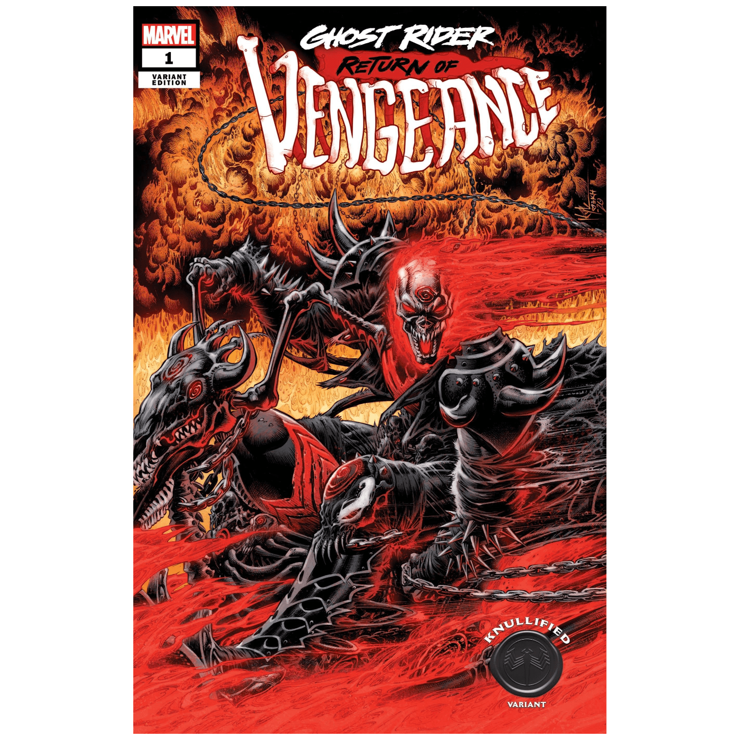 GHOST RIDER RETURN OF VENGEANCE #1 HOTZ KNULLIFIED VAR