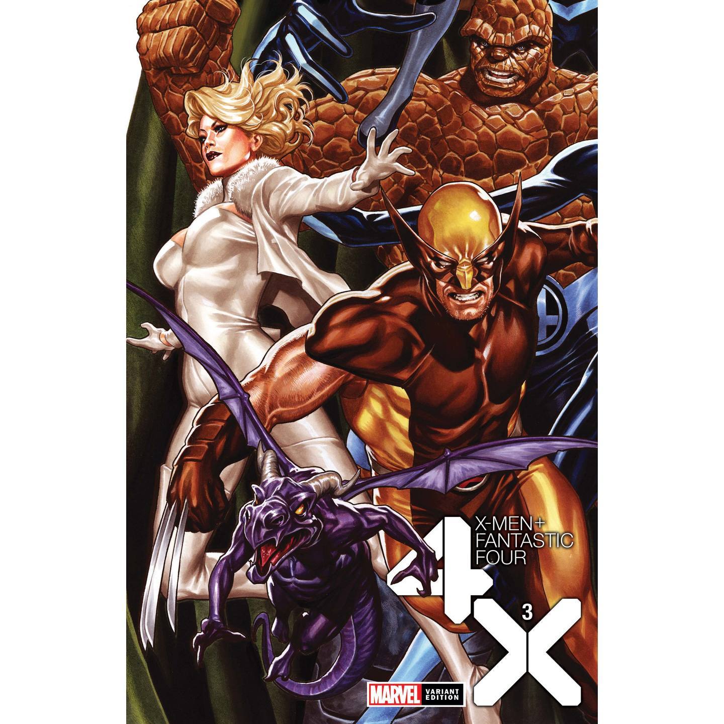 X-MEN FANTASTIC FOUR 3 OF 4 BROOKS VAR