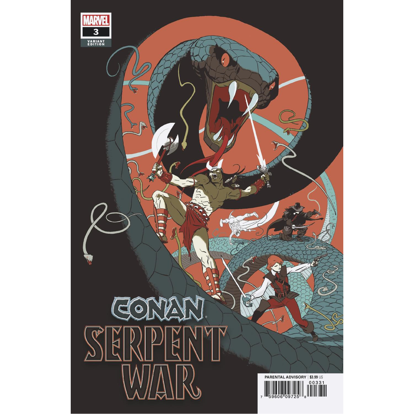 CONAN SERPENT WAR 3 OF 4 MARTIN VAR