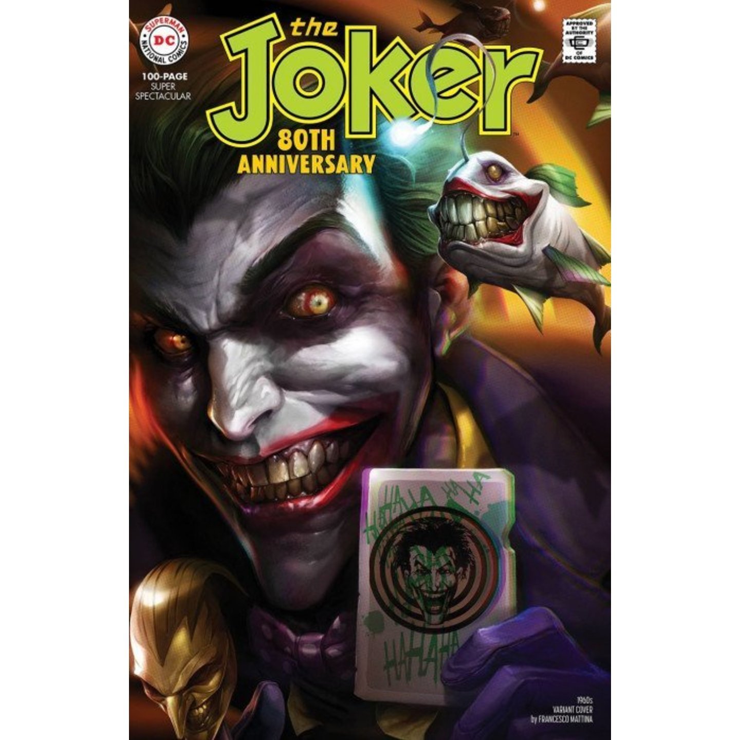 THE JOKER 80TH ANNIVERSARY 100-PAGE SUPER SPECTACULAR #1 1960S VARIANT COVER BY FRANCESCO MATTINA