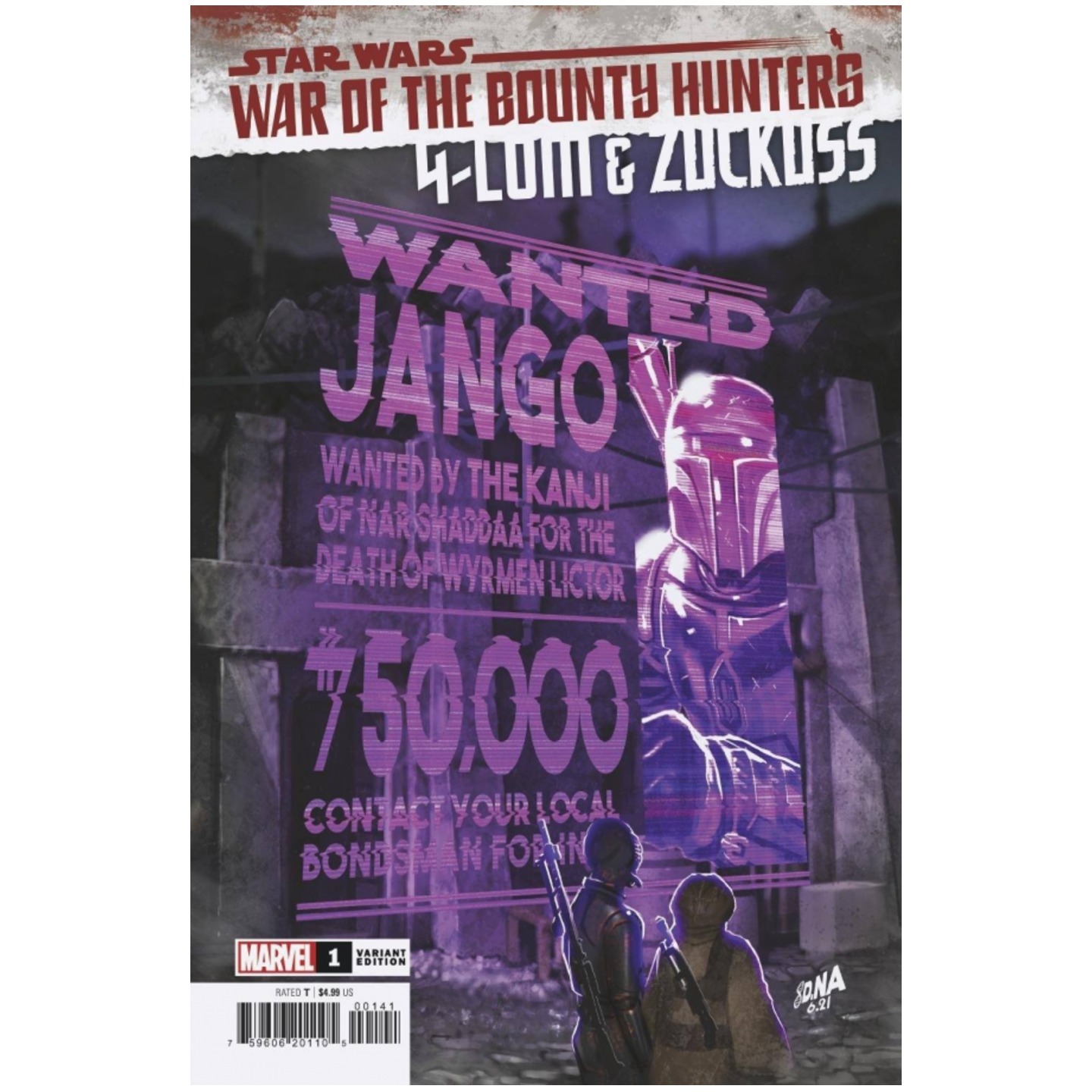 STAR WARS WAR BOUNTY HUNTERS 4-LOM ZUCKUSS #1 WANTED VAR