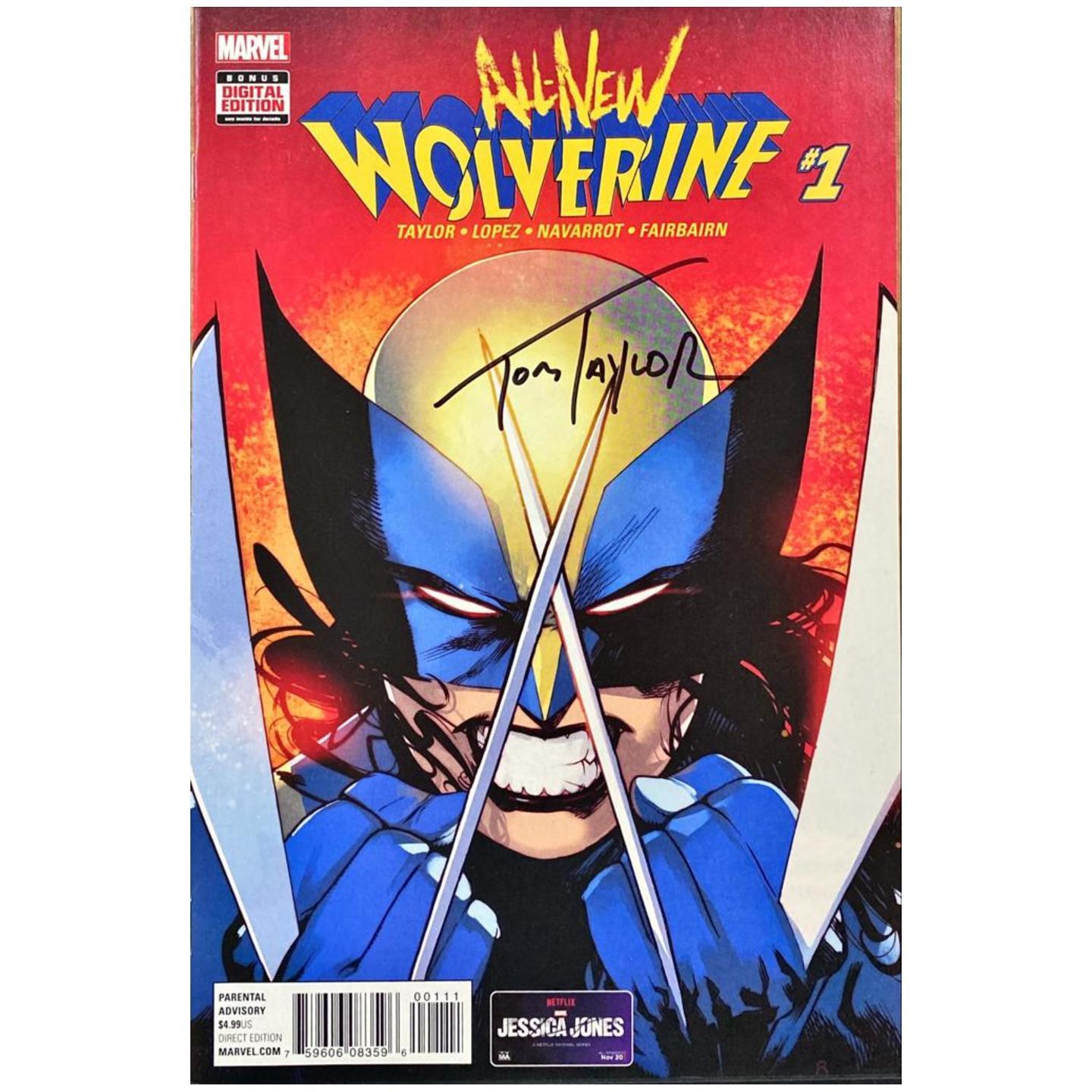 ALL NEW WOLVERINE 1 SIGNED BY TOM TAYLOR