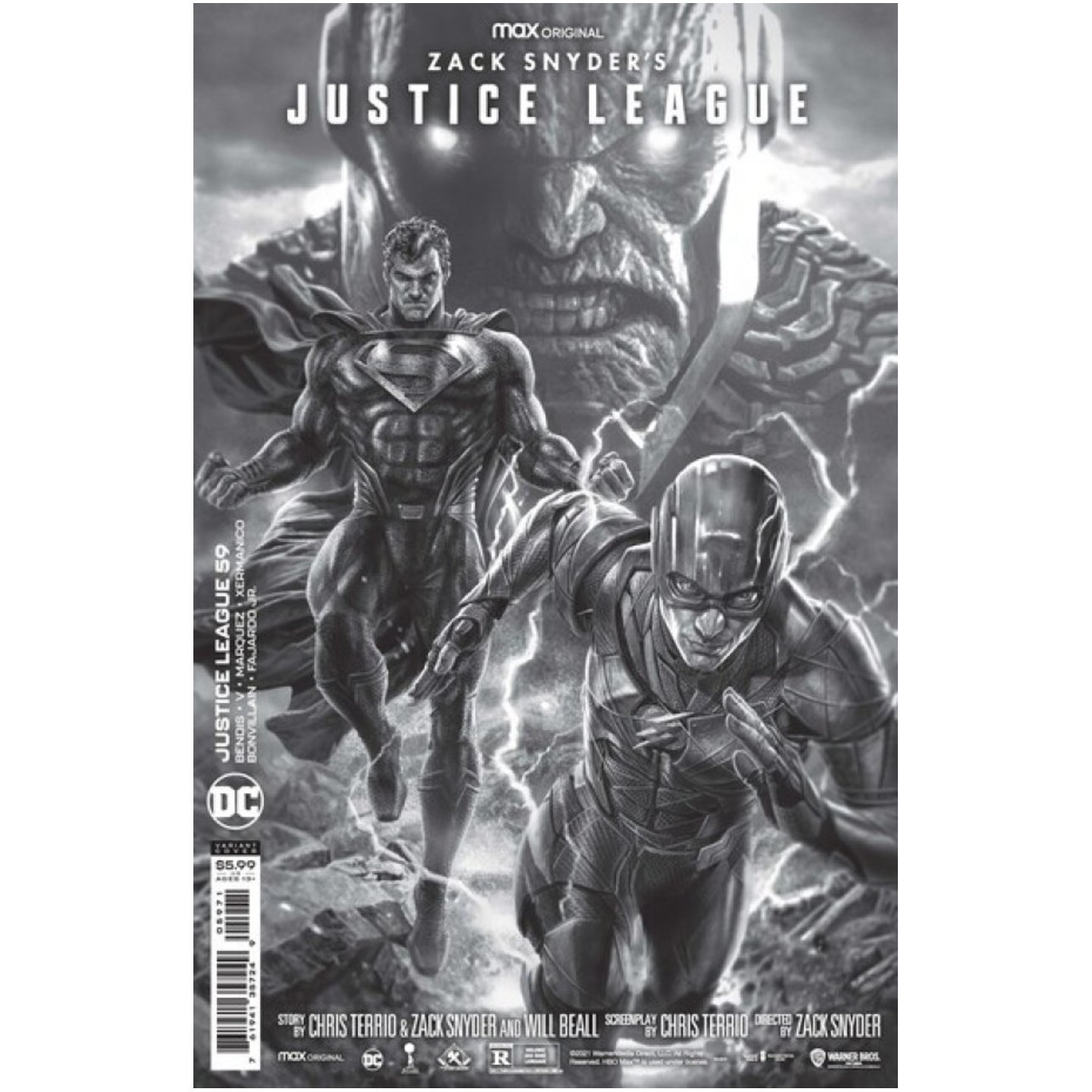 Justice League #59 Lee Bermejo Black & White Snyder Cut Variant