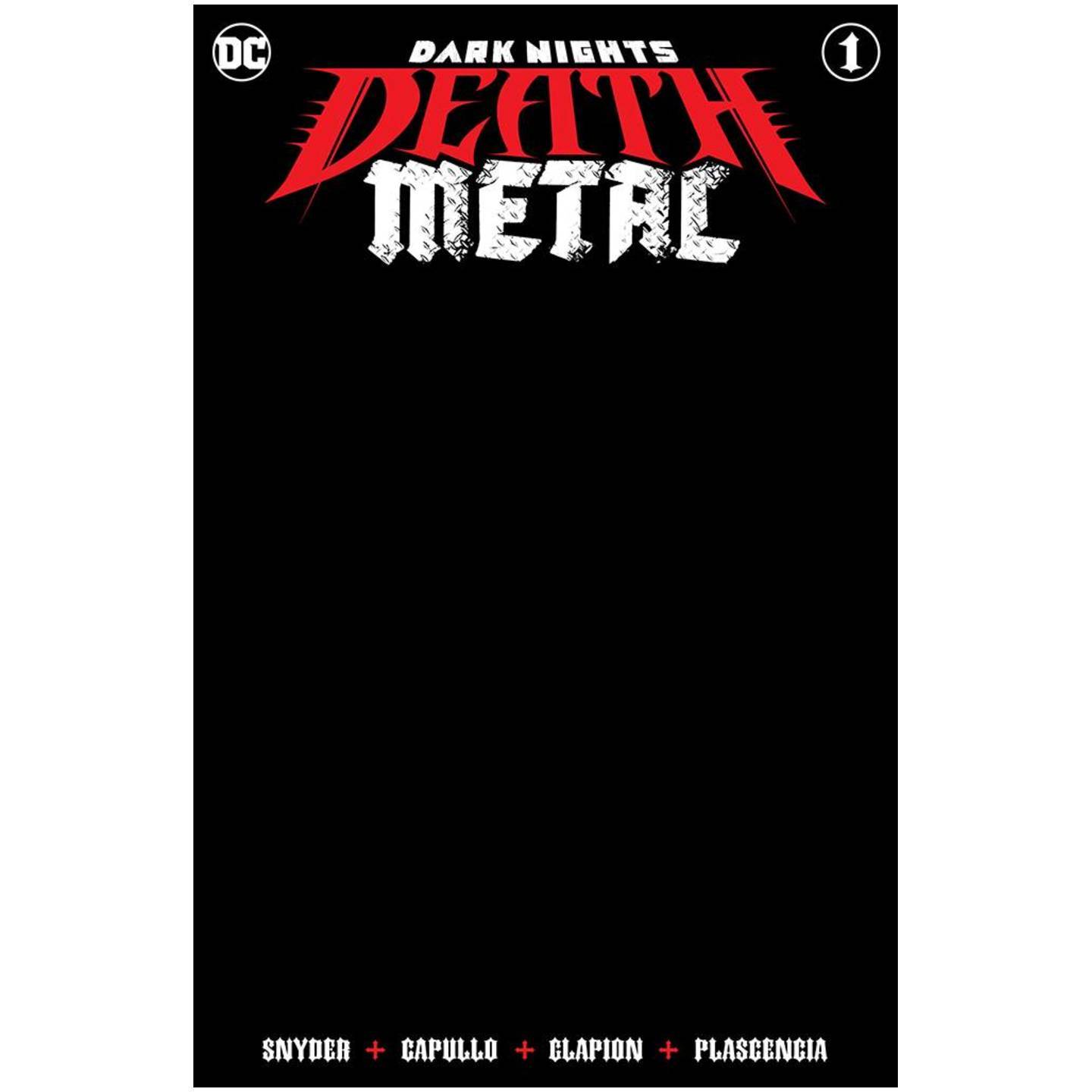 DARK NIGHTS DEATH METAL 1 OF 6 BLACK BLANK VAR ED