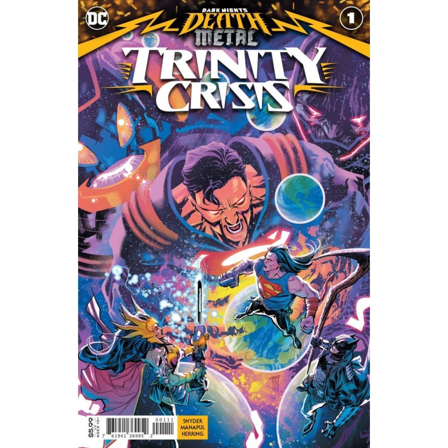 DARK NIGHTS DEATH METAL TRINITY CRISIS #1 (ONE SHOT) CVR A FRANCIS MANAPUL