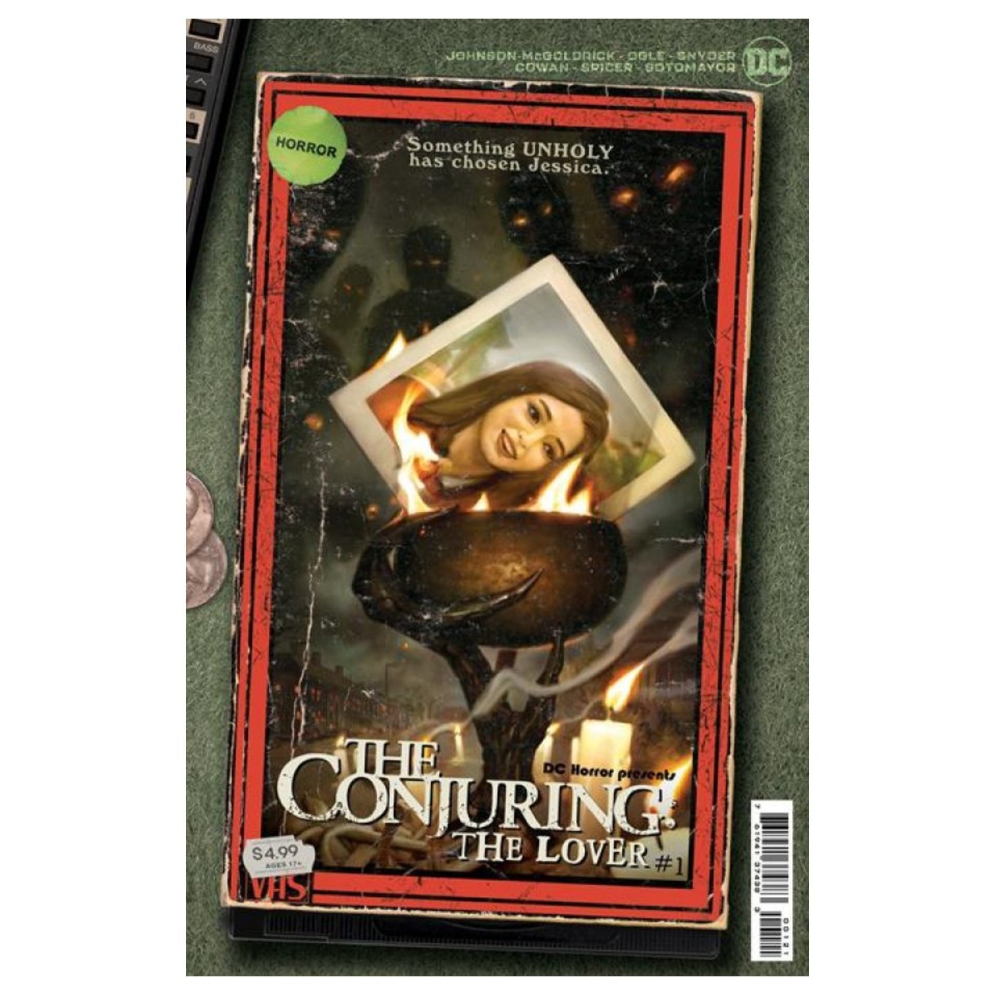 DC HORROR PRESENTS THE CONJURING THE LOVER #1 (OF 5) CVR B RYAN BROWN VHS TRIBUTE CARD STOCK VAR (MR)