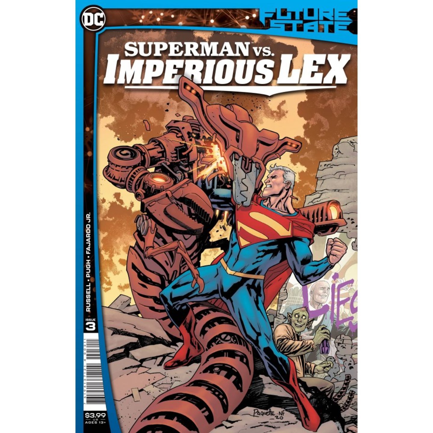 FUTURE STATE SUPERMAN VS IMPERIOUS LEX #3 (OF 3) CVR A YANICK PAQUETTE