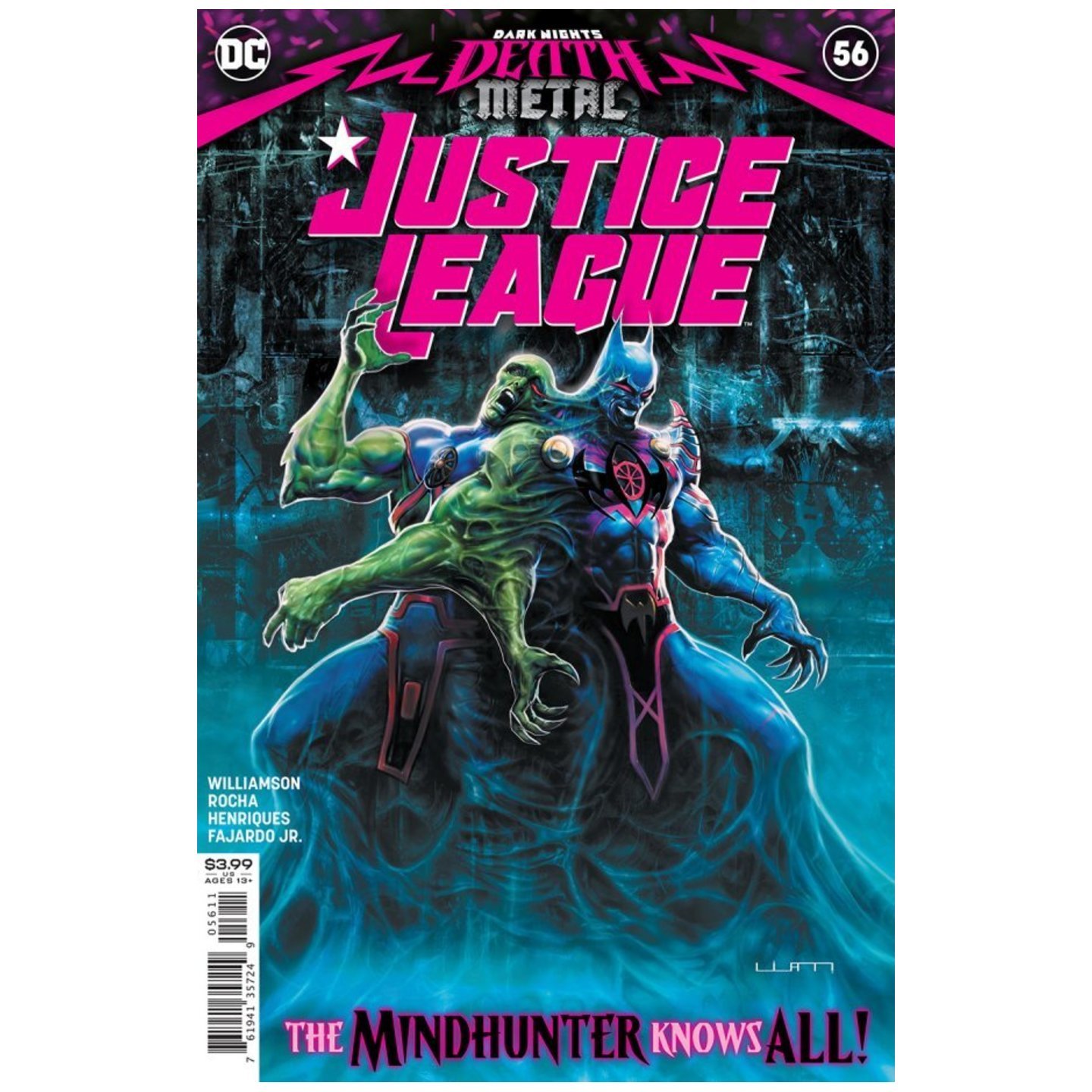 JUSTICE LEAGUE #56 CVR A LIAM SHARP (DARK NIGHTS DEATH METAL)