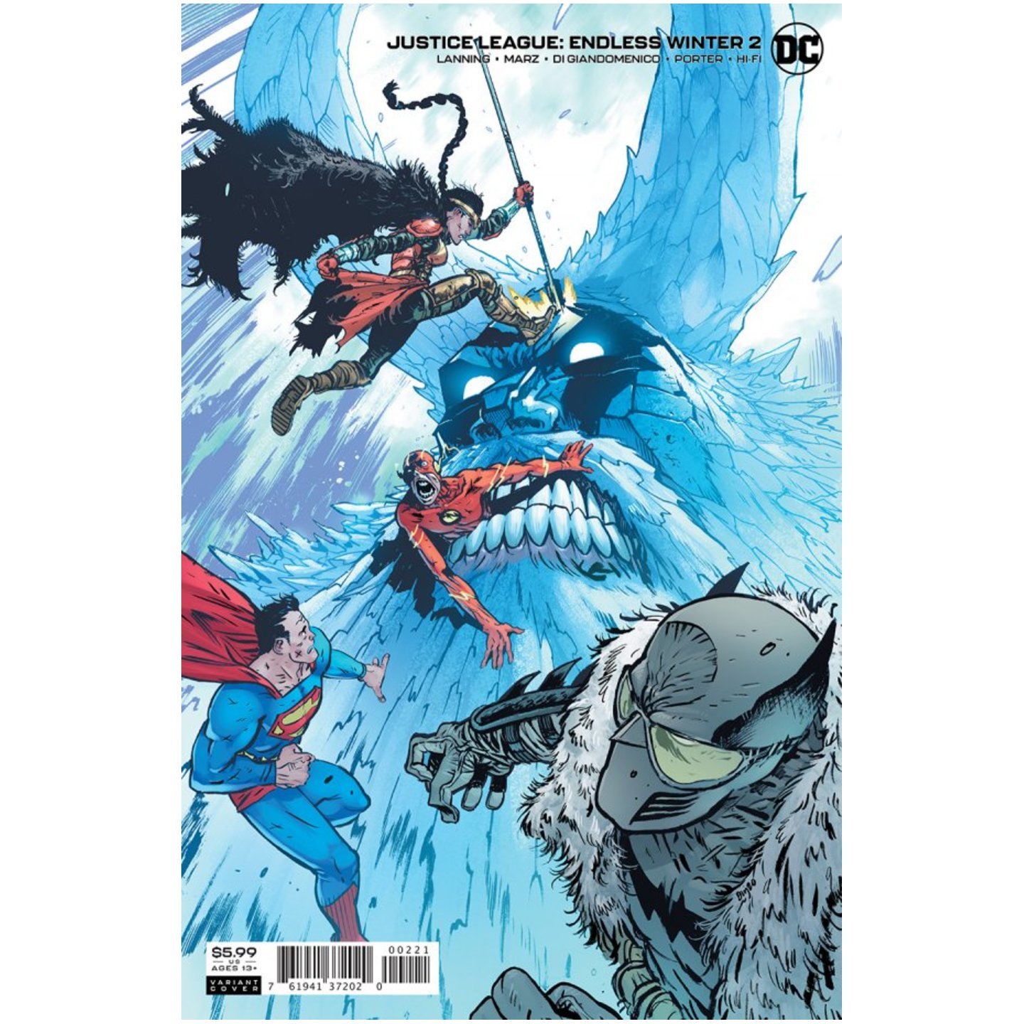 JUSTICE LEAGUE ENDLESS WINTER #2 (OF 2) CVR B DANIEL WARREN JOHNSON CARD STOCK VAR (ENDLESS WINTER)