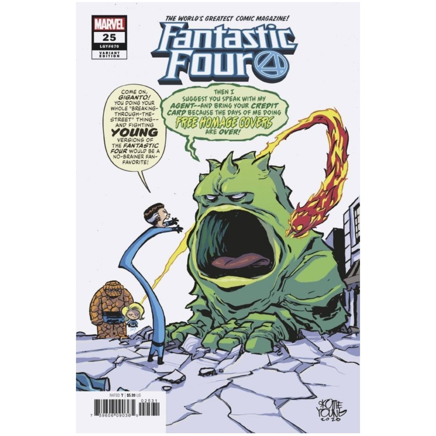 FANTASTIC FOUR #25 YOUNG VAR EMP