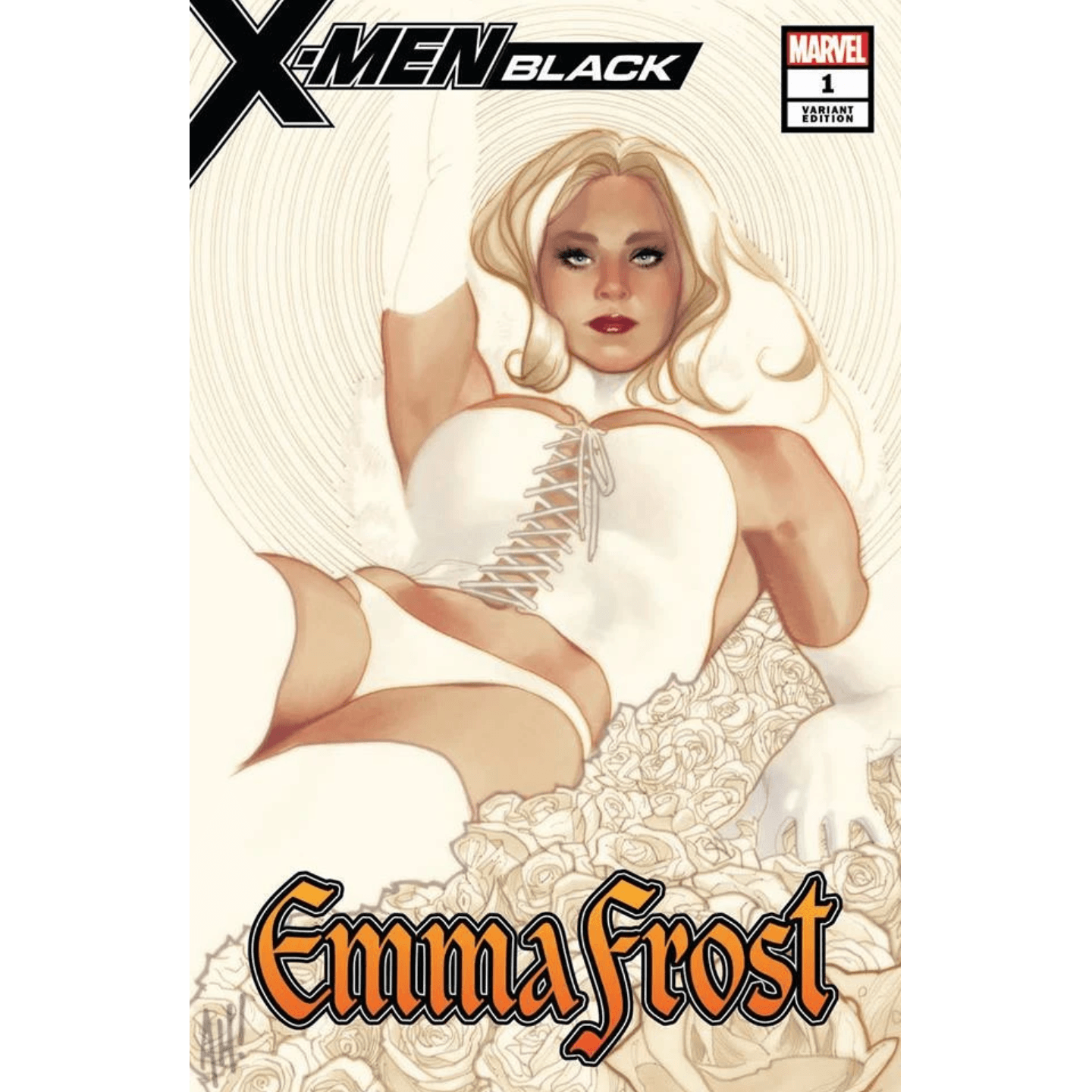 X-MEN BLACK EMMA FROST 1 ADAM HUGHES EXCLUSIVE VARIANT SIGNED