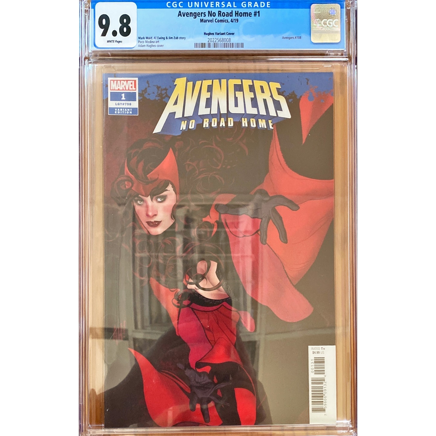 AVENGERS NO ROAD HOME #1 ADAM HUGHES (1:50) VAR CGC 9.8