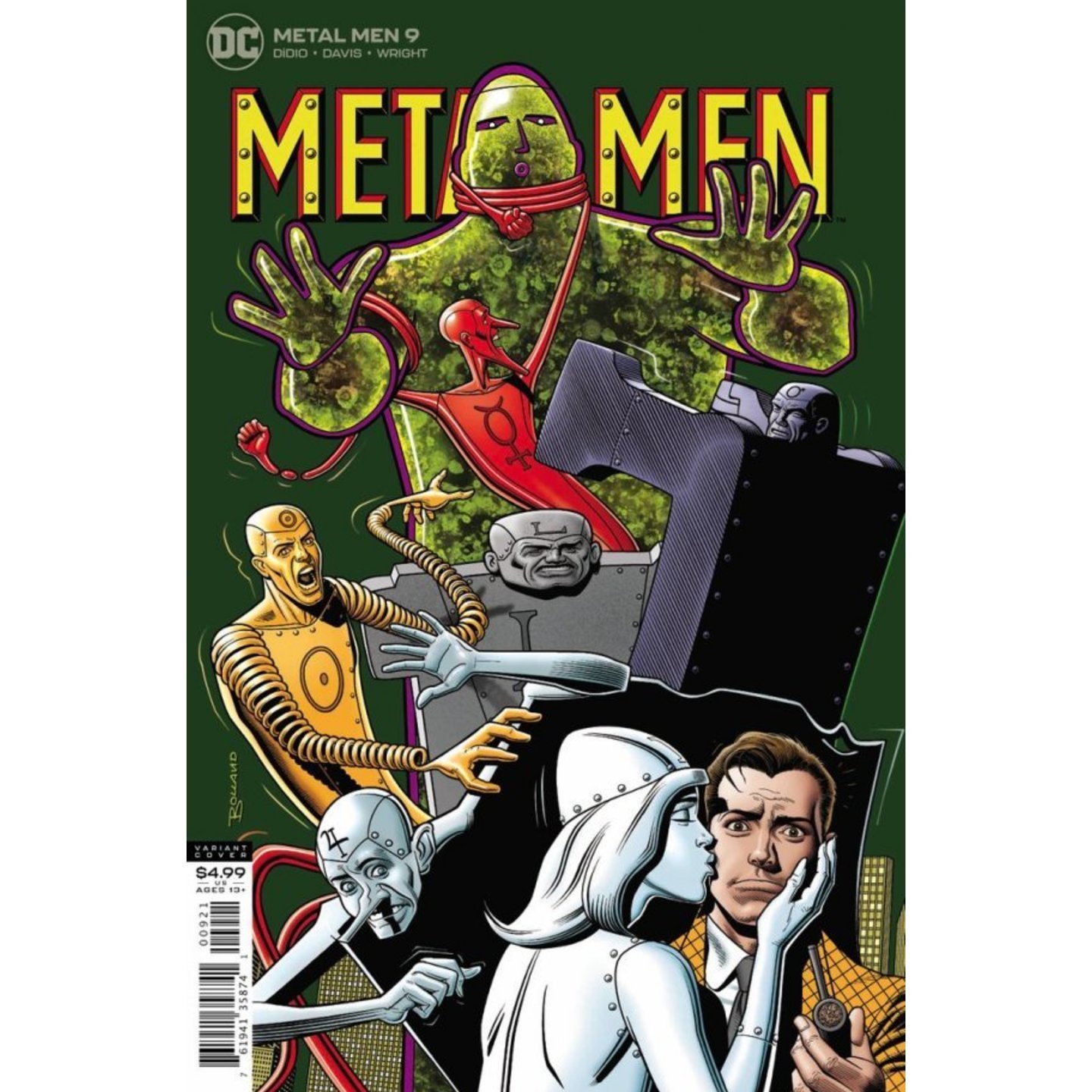 METAL MEN #9 (OF 12) CARD STOCK BRIAN BOLLAND VAR ED