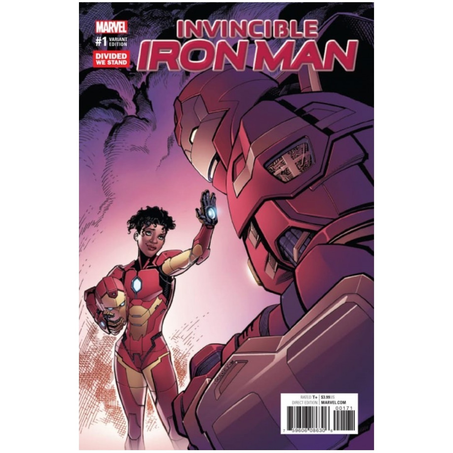 INVINCIBLE IRON MAN #1 DIVIDED WE STAND VARIANT