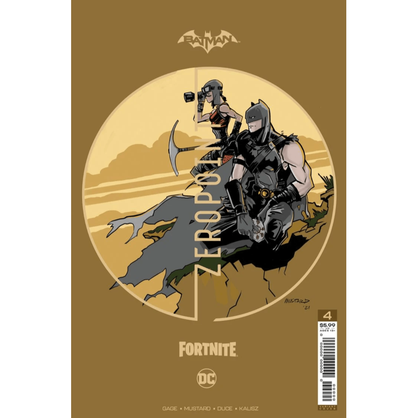 BATMAN FORTNITE ZERO POINT #4 (OF 6) PREMIUM VAR D DONALD MUSTARD CARD STOCK