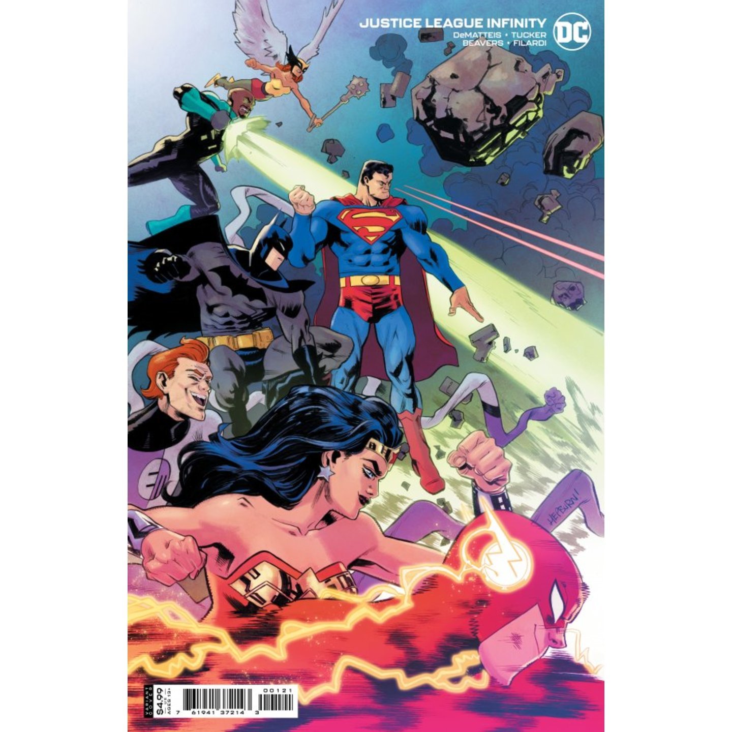 JUSTICE LEAGUE INFINITY #1 (OF 7) CVR B SCOTT HEPBURN CARD STOCK VAR