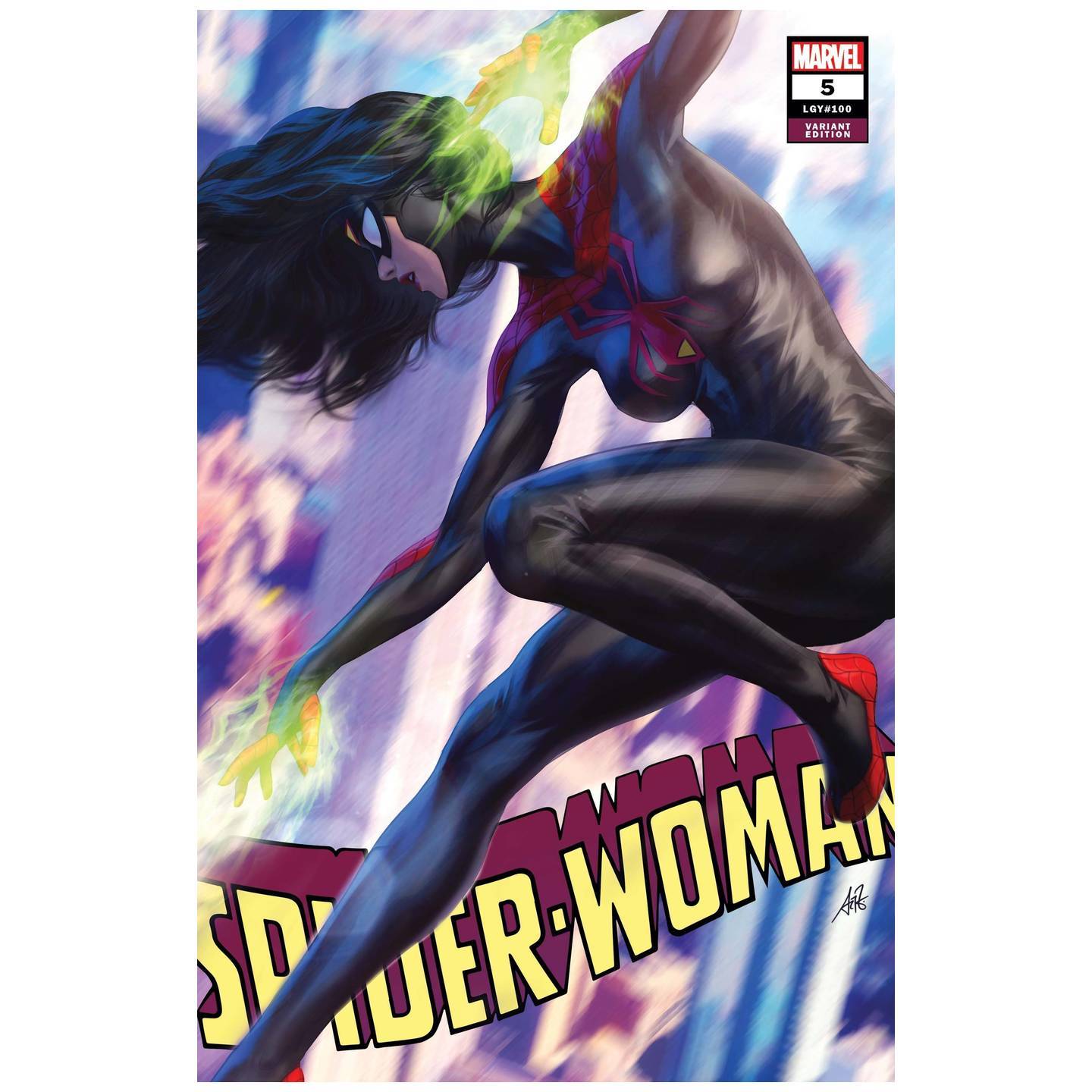 SPIDER-WOMAN 5 ARTGERM BLACK COSTUME VAR