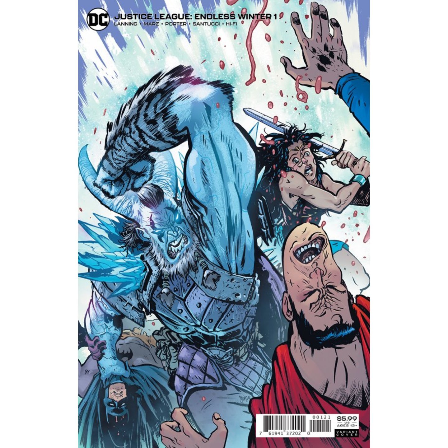 JUSTICE LEAGUE ENDLESS WINTER #1 (OF 2) CVR B DANIEL WARREN JOHNSON CARD STOCK VAR (ENDLESS WINTER)