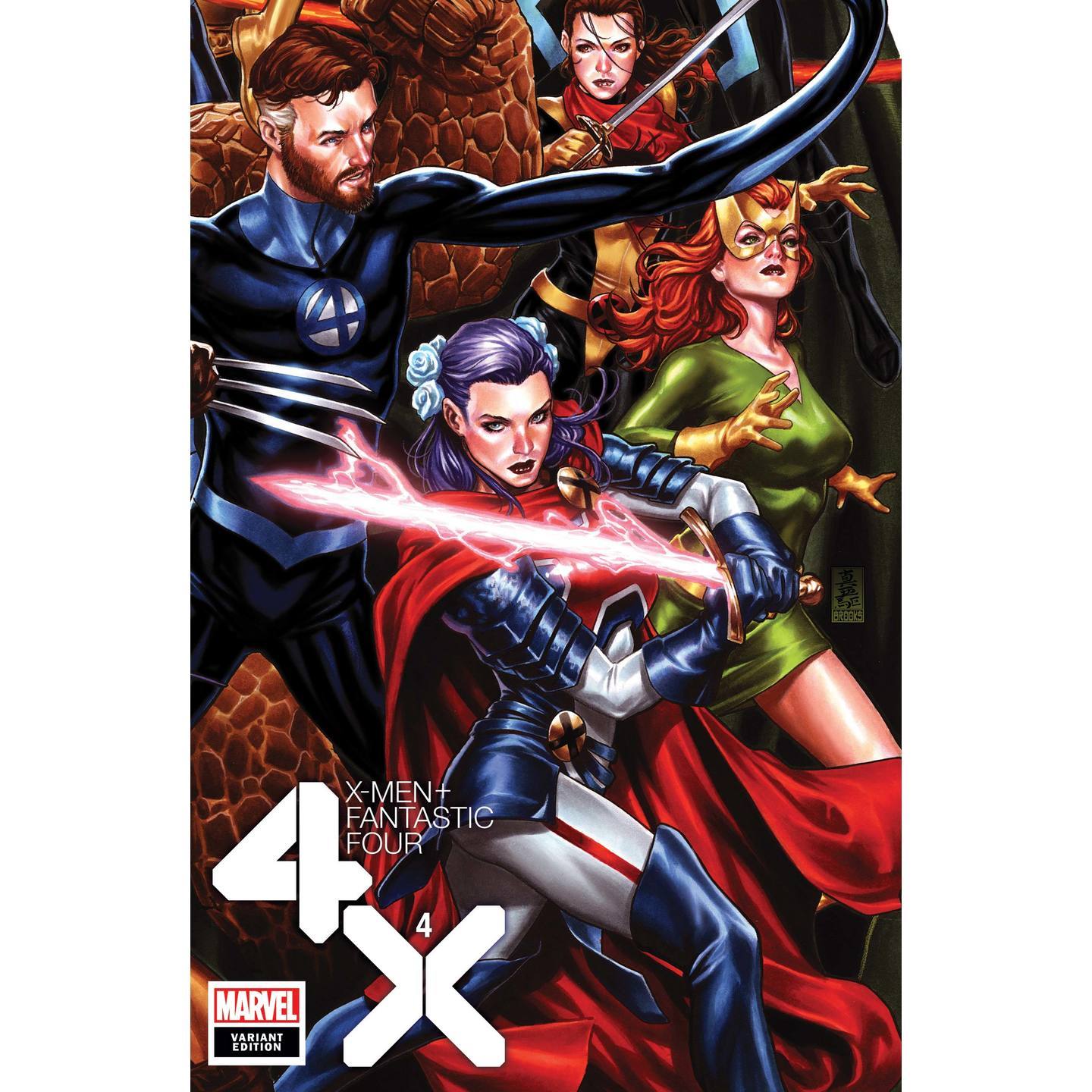 X-MEN FANTASTIC FOUR #4 (OF 4) BROOKS CONNECTING VAR