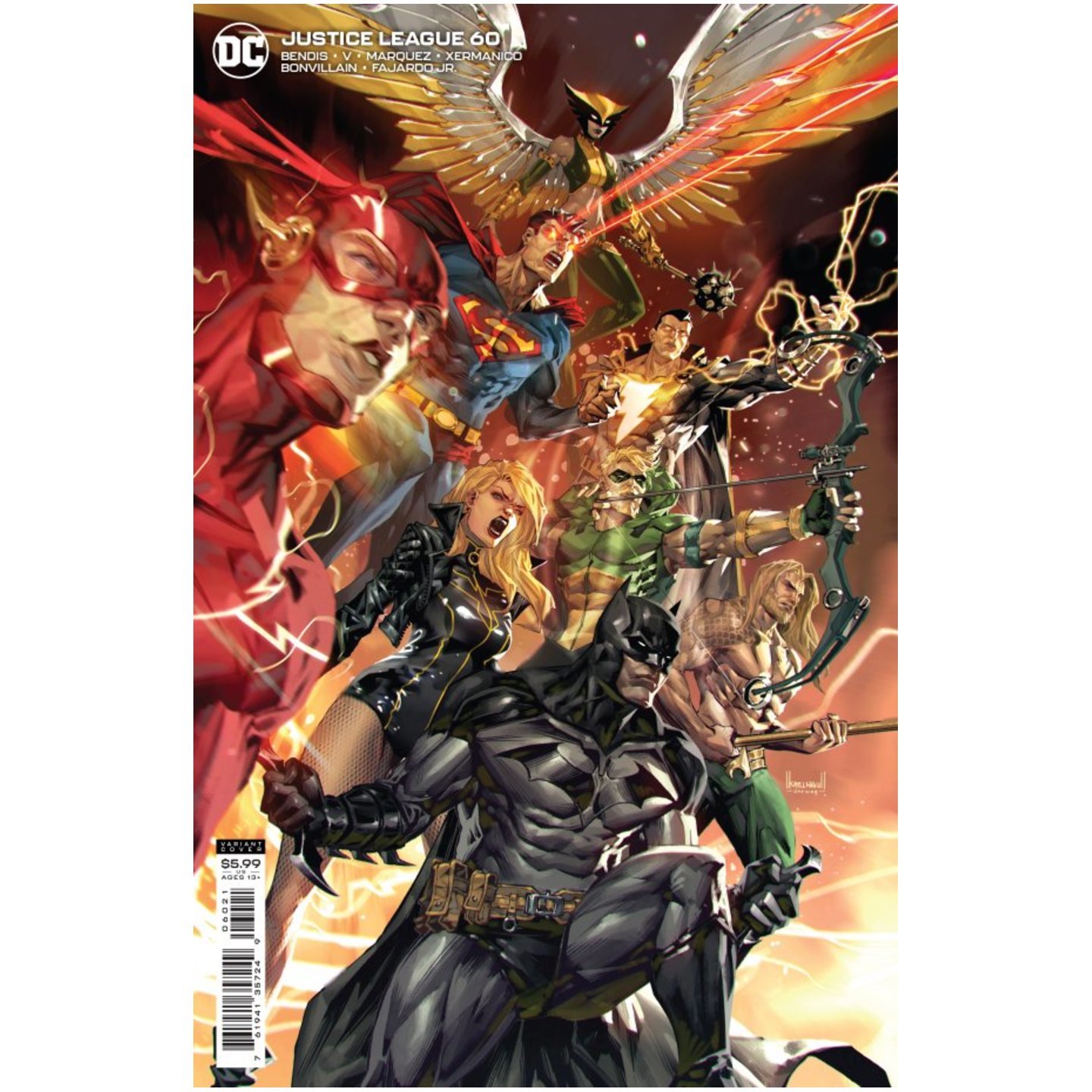 JUSTICE LEAGUE #60 CVR B KAEL NGU CARD STOCK VAR