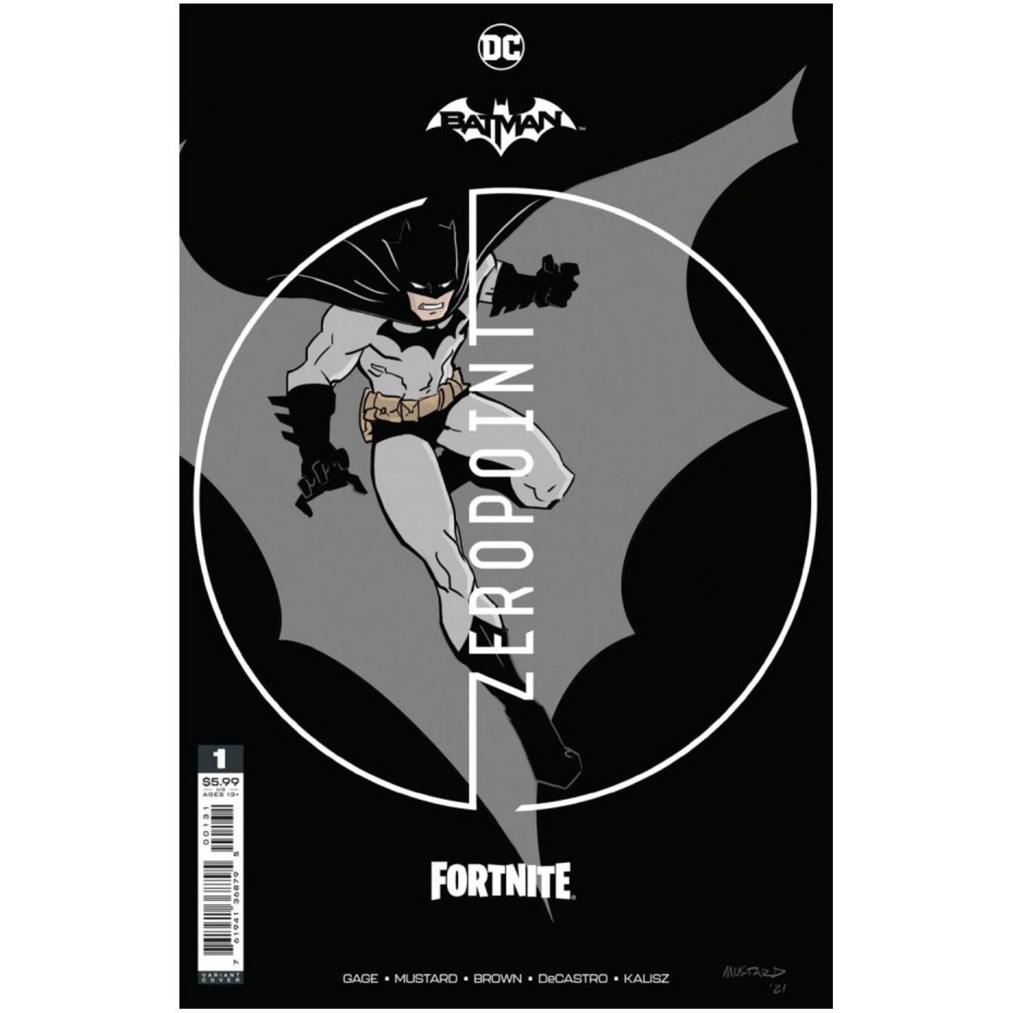 BATMAN FORTNITE ZERO POINT #1 (OF 6) PREMIUM VAR A DONALD MUSTARD CARD STOCK