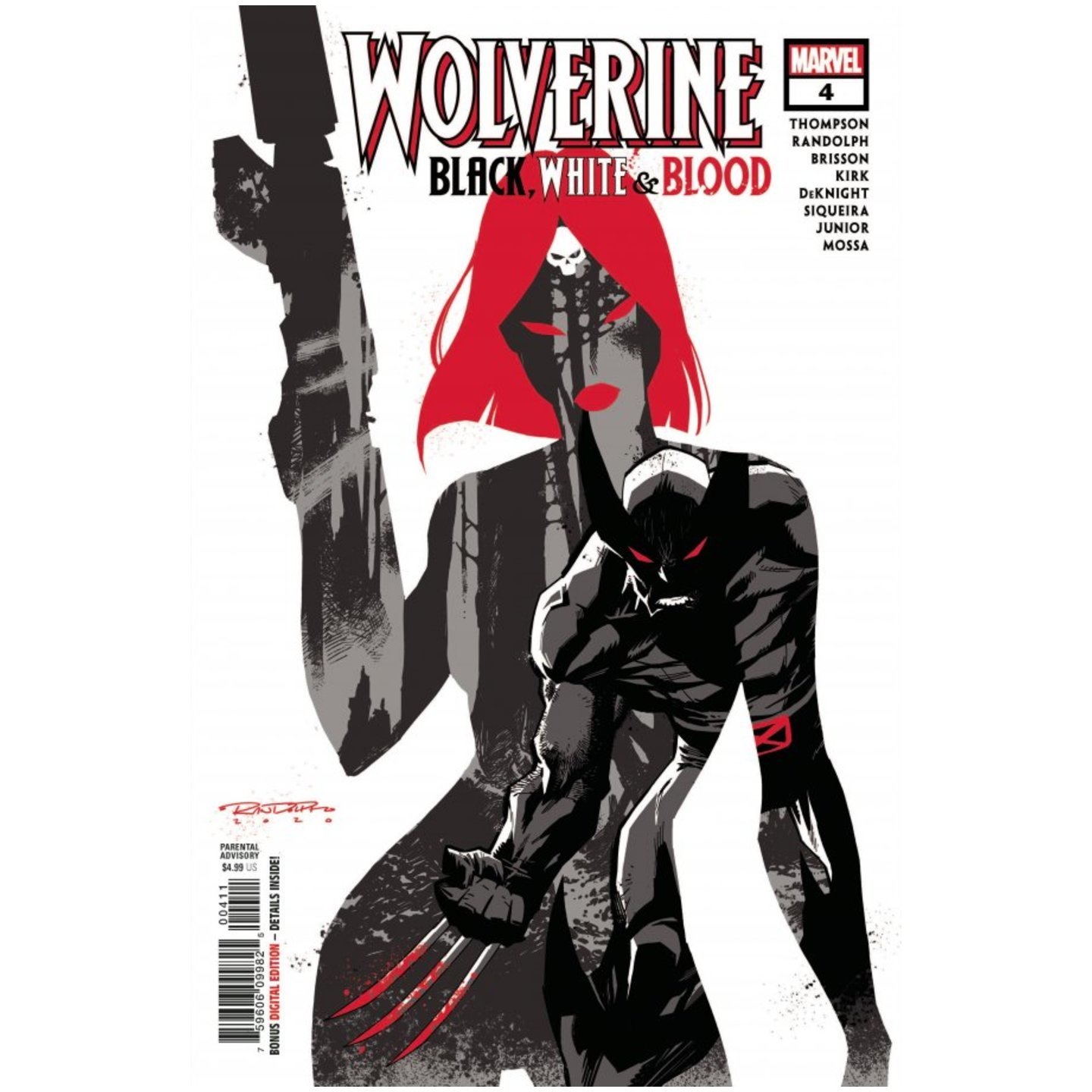 WOLVERINE BLACK WHITE BLOOD #4 (OF 4)