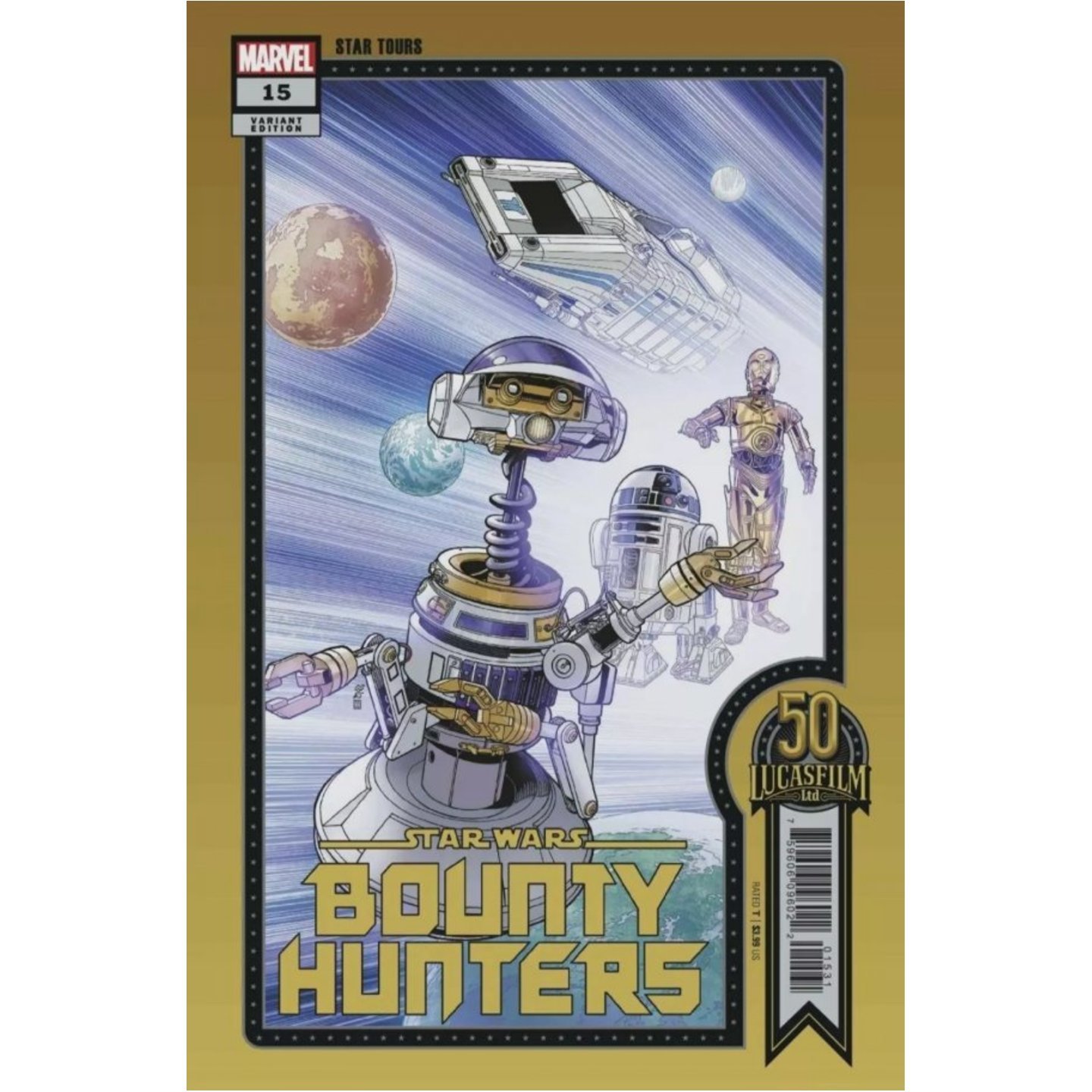 STAR WARS BOUNTY HUNTERS #15 SPROUSE LUCASFILM 50TH VAR WOBH