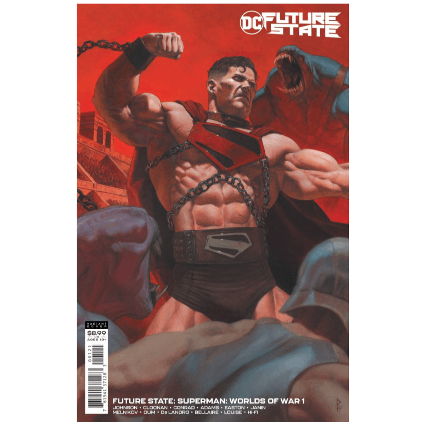 FUTURE STATE SUPERMAN WORLDS OF WAR #1 (OF 2) CVR B RICCARDO FEDERICI CARD STOCK VAR