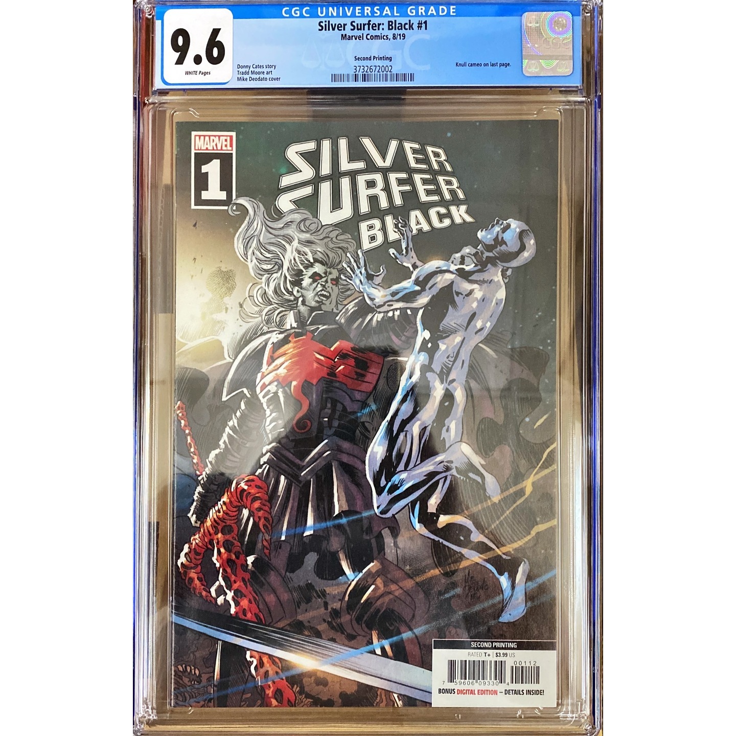 SILVER SURFER BLACK #1 2nd Print CGC Graded 9.6  WHITE Pages