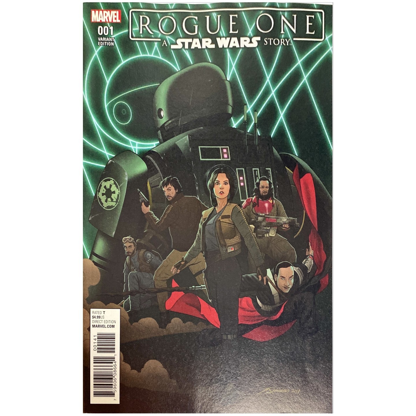 STAR WARS ROGUE ONE #1 (MARVEL 2017) QUINONES VARIANT 1:10