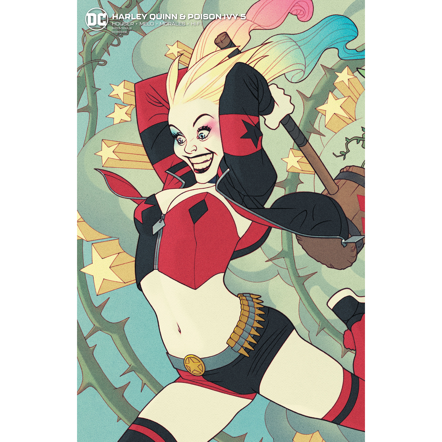 HARLEY QUINN & POISON IVY 5 OF 6 CARD STOCK HARLEY VAR ED