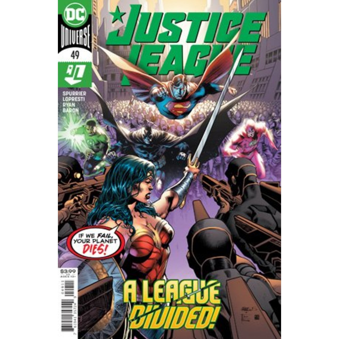 JUSTICE LEAGUE #49 CVR A EDDY BARROWS