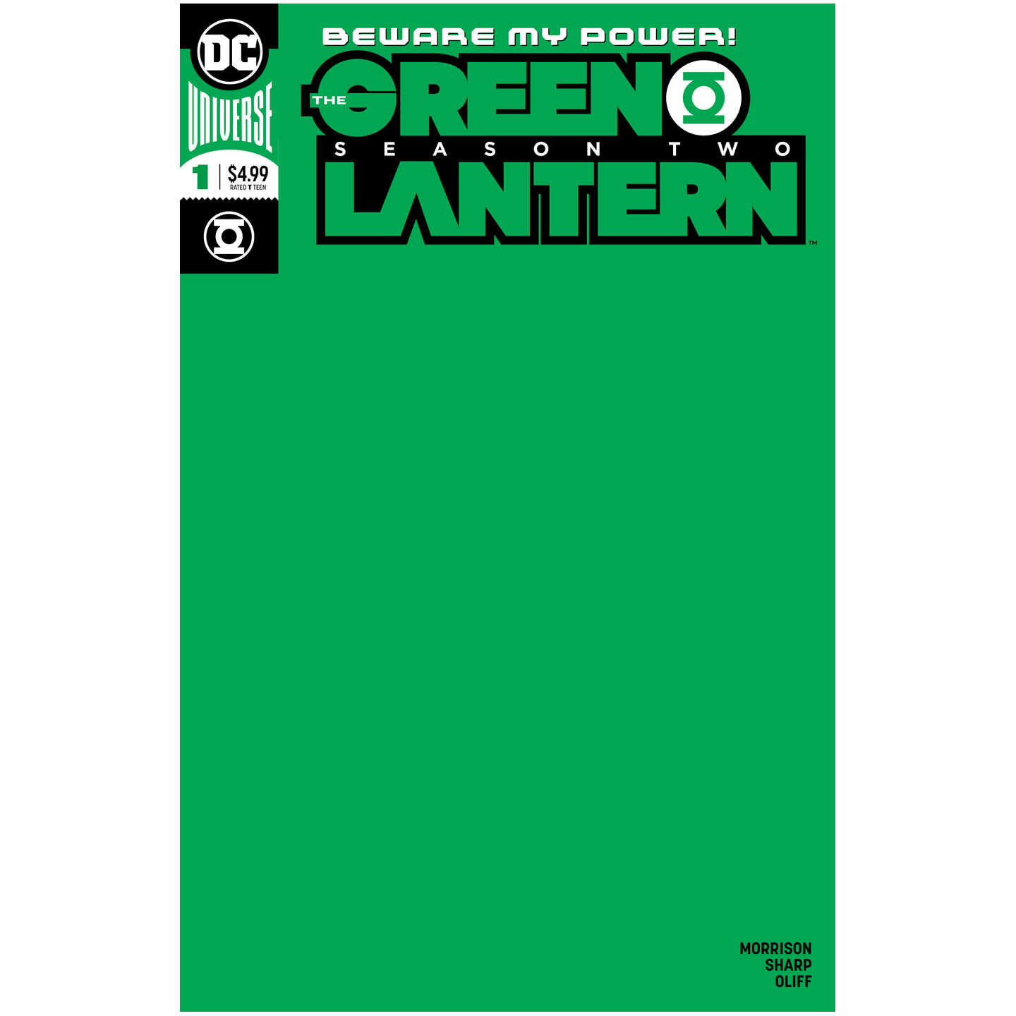 GREEN LANTERN SEASON 2 1 OF 12 GREEN BLANK VAR ED