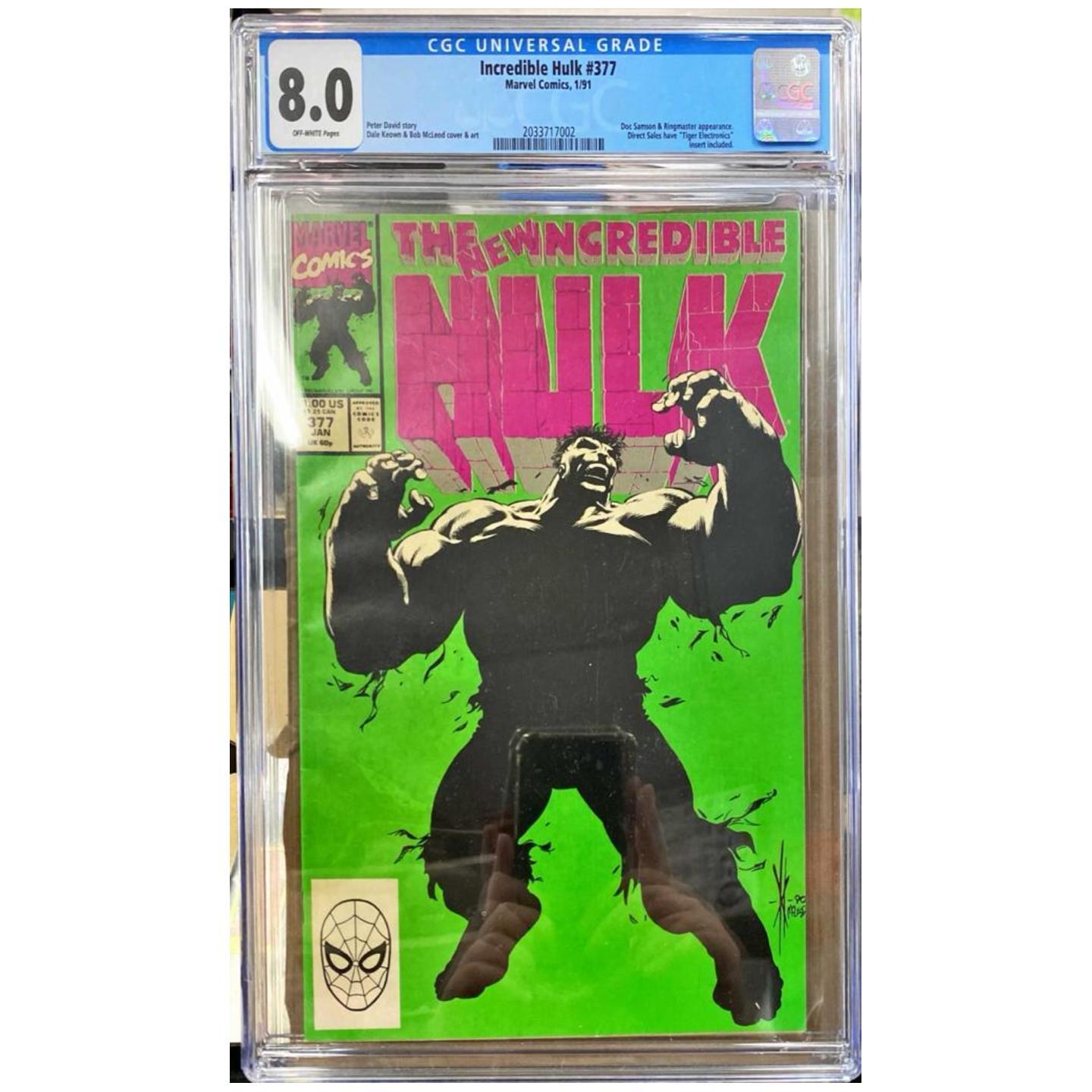 INCREDIBLE HULK #377 CGC 8.0