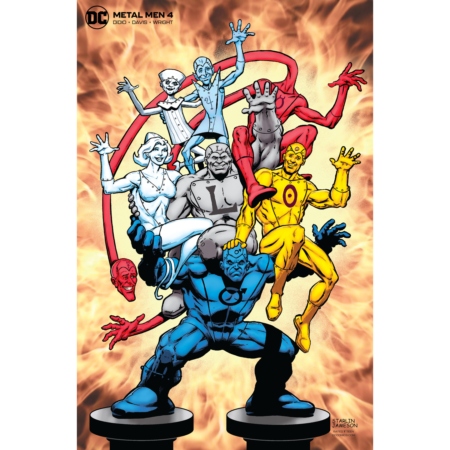 METAL MEN 4 OF 12 JIM STARLIN VAR ED