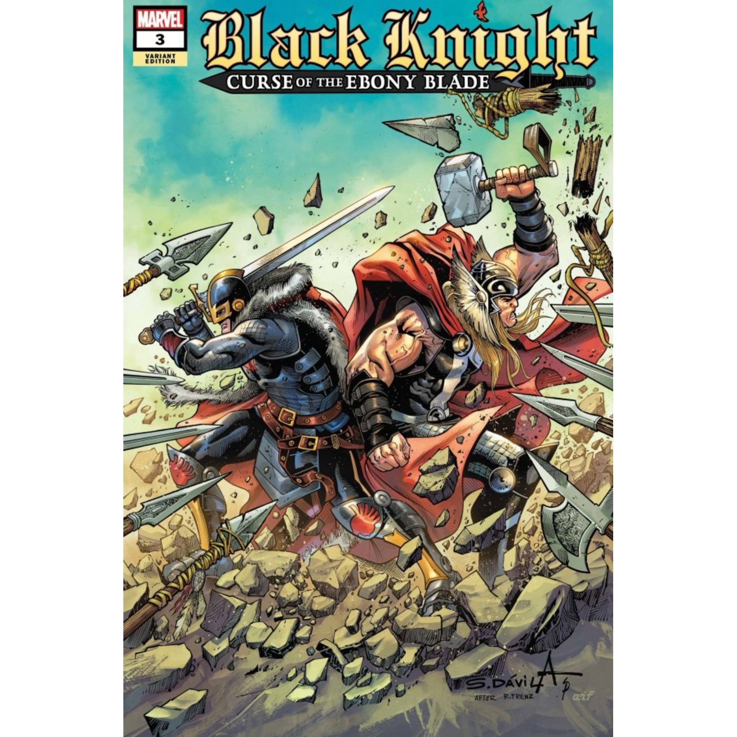 BLACK KNIGHT CURSE EBONY BLADE #3 (OF 5) DAVILA VAR