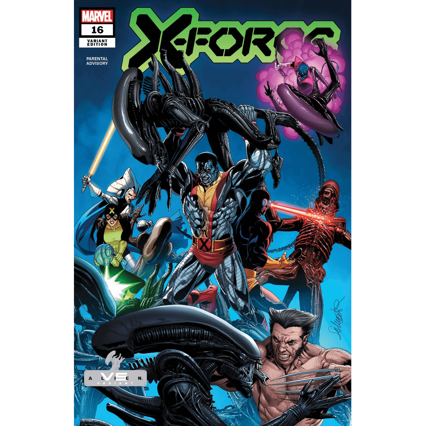 X-FORCE #16 LARROCA MARVEL VS ALIEN VAR