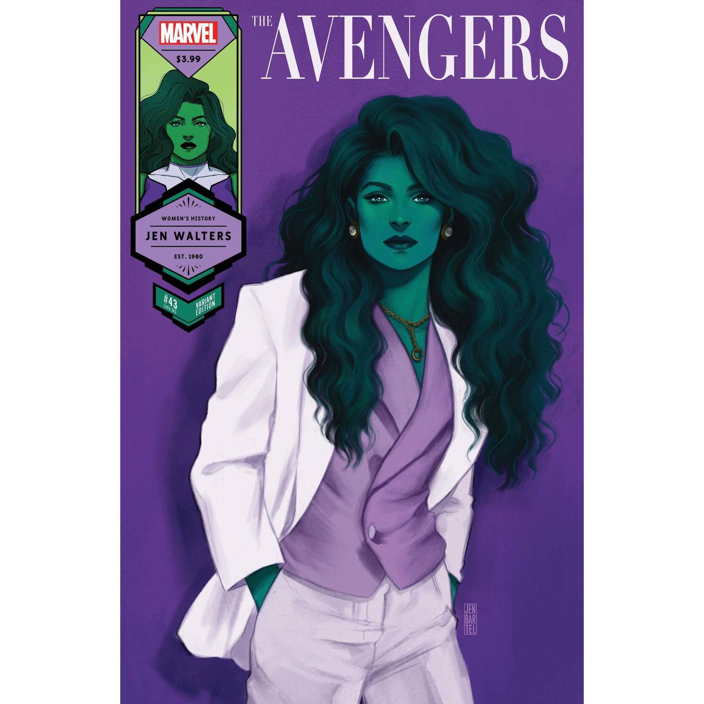 AVENGERS #43 BARTEL SHE-HULK WOMENS HISTORY MONTH VAR