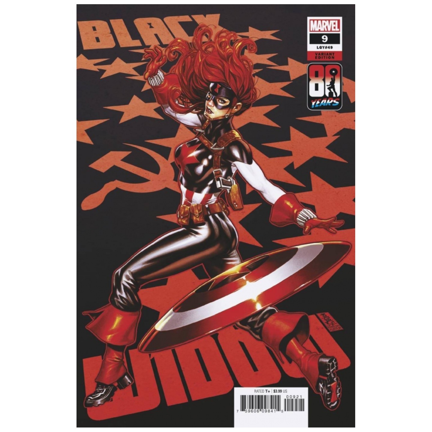 BLACK WIDOW #9 BROOKS CAPTAIN AMERICA 80TH VAR