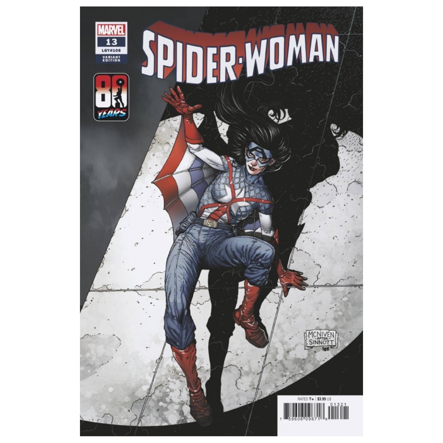 SPIDER-WOMAN #13 MCNIVEN CAPTAIN AMERICA 80TH VAR