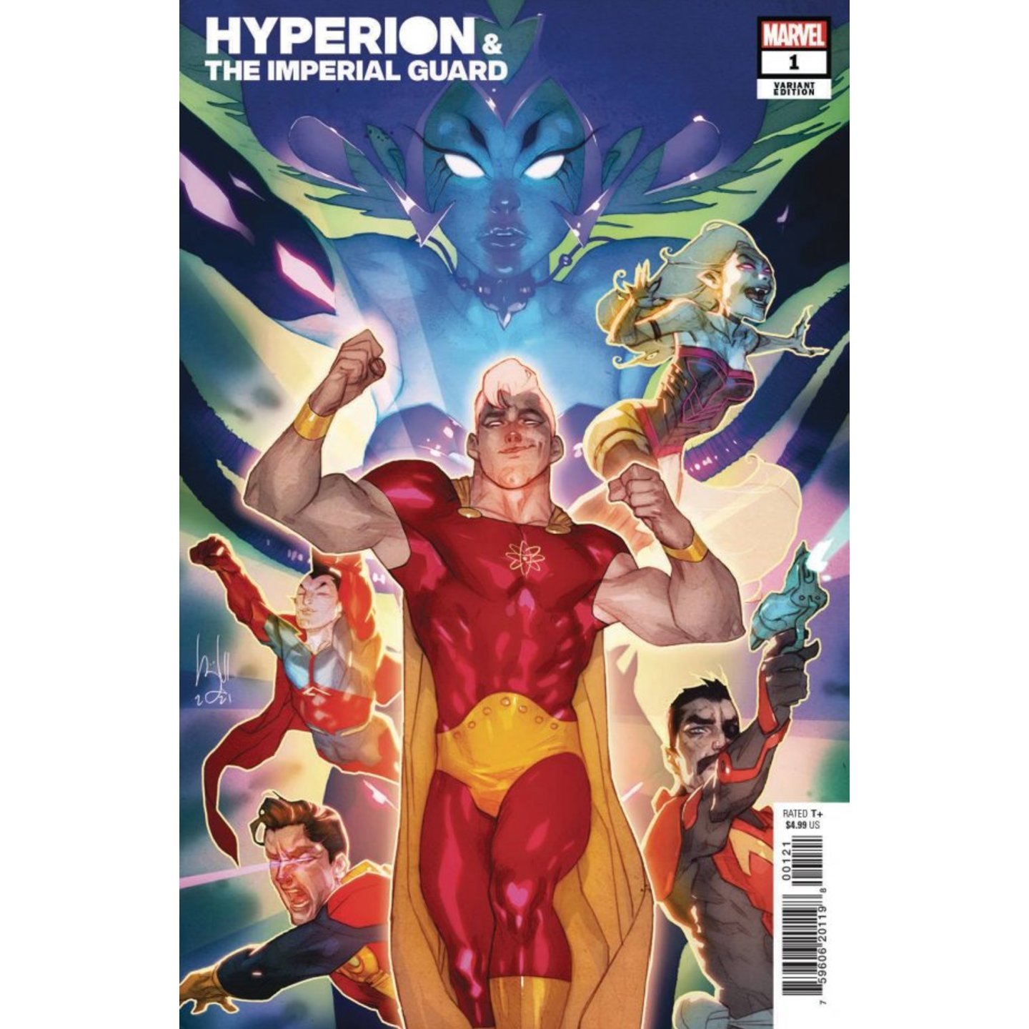 HEROES REBORN HYPERION AND IMPERIAL GUARD #1 CALDWELL VAR