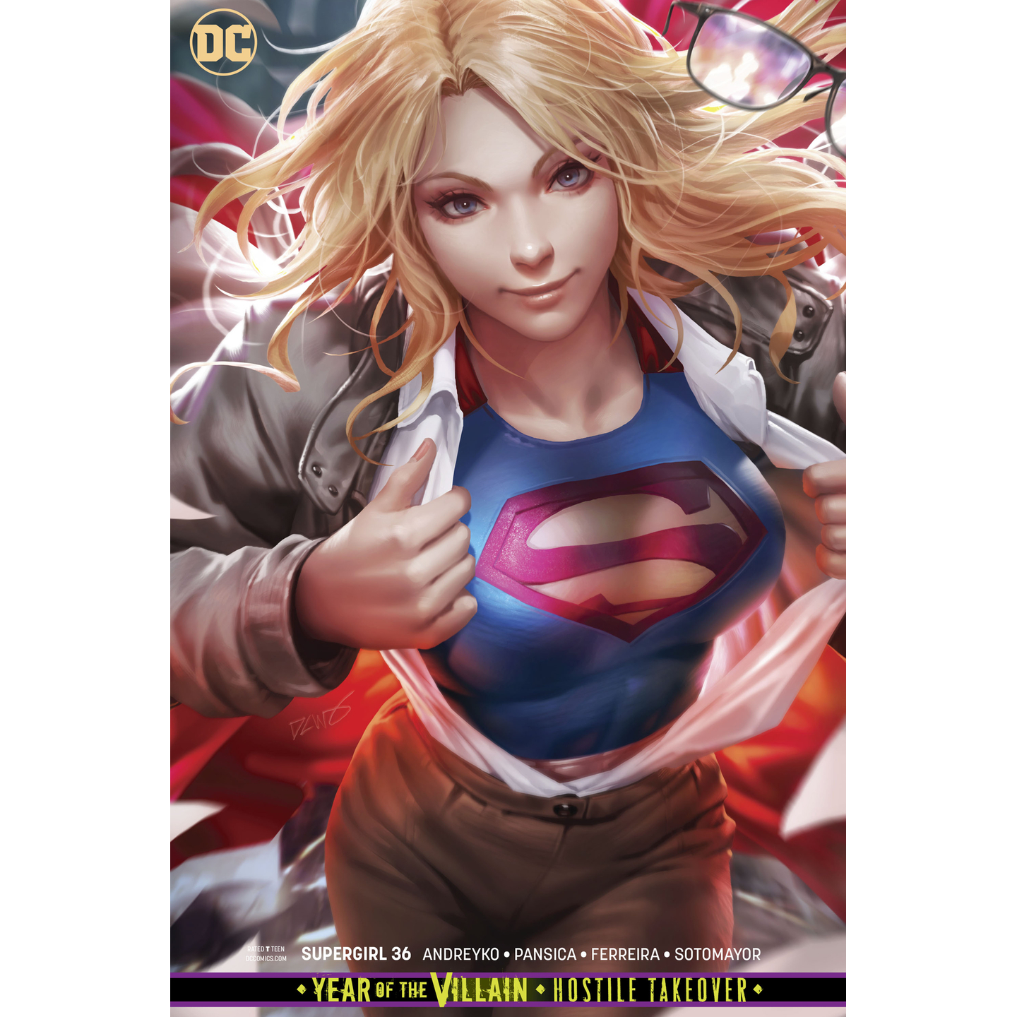 SUPERGIRL 36 CARD STOCK VAR ED YOTV