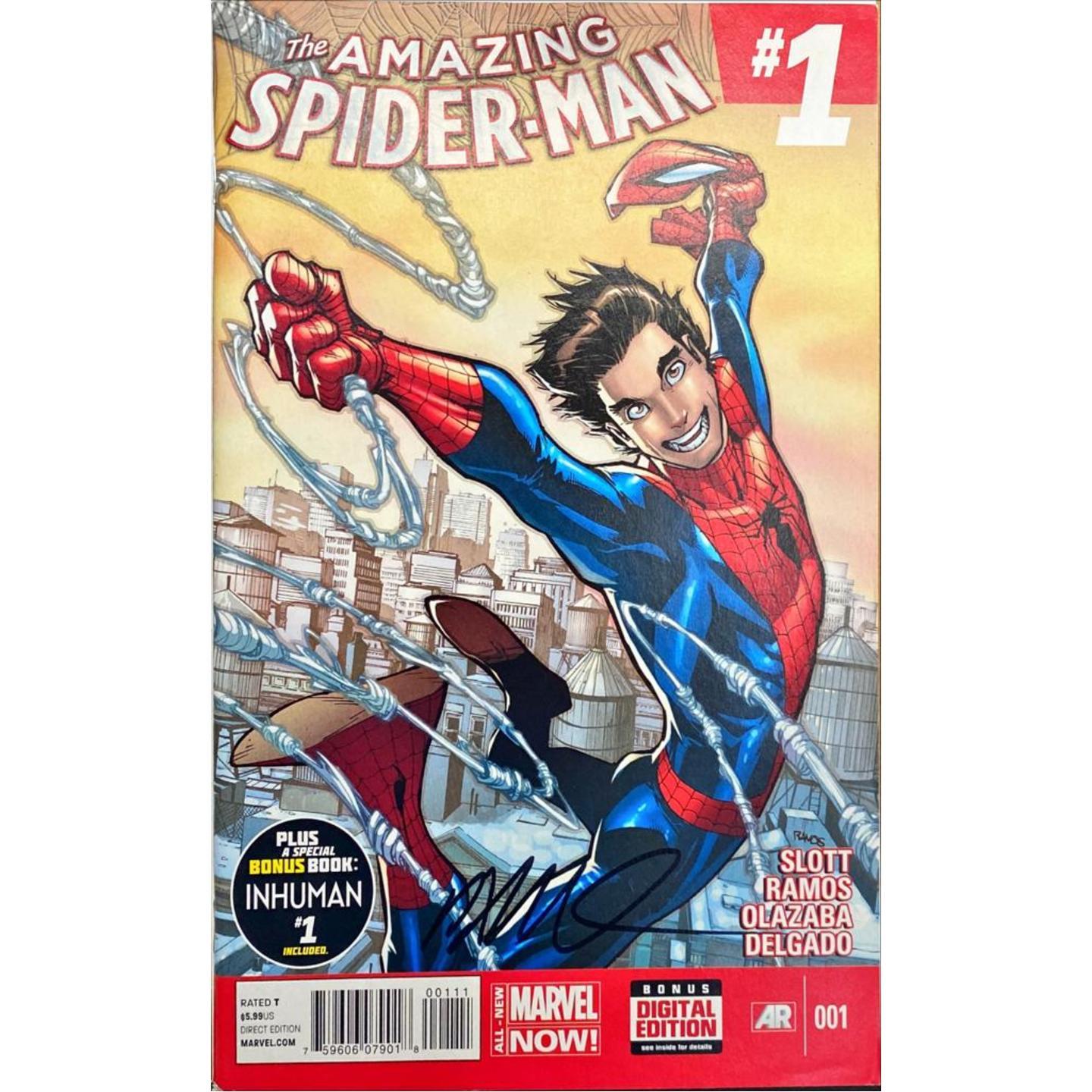 AMAZING SPIDER-MAN #1 (2014) SIGNED BY RAMOS