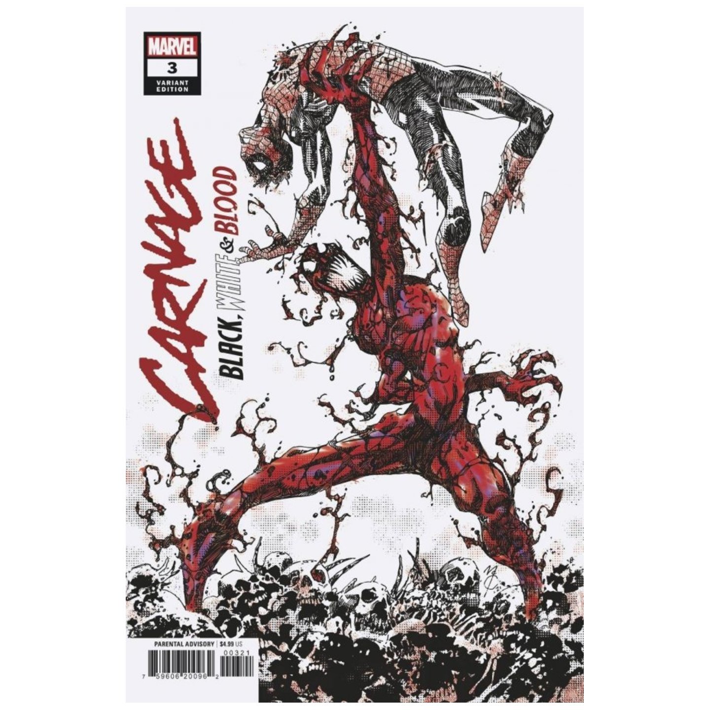 CARNAGE BLACK WHITE AND BLOOD 3 OF 4 MCCREA VAR