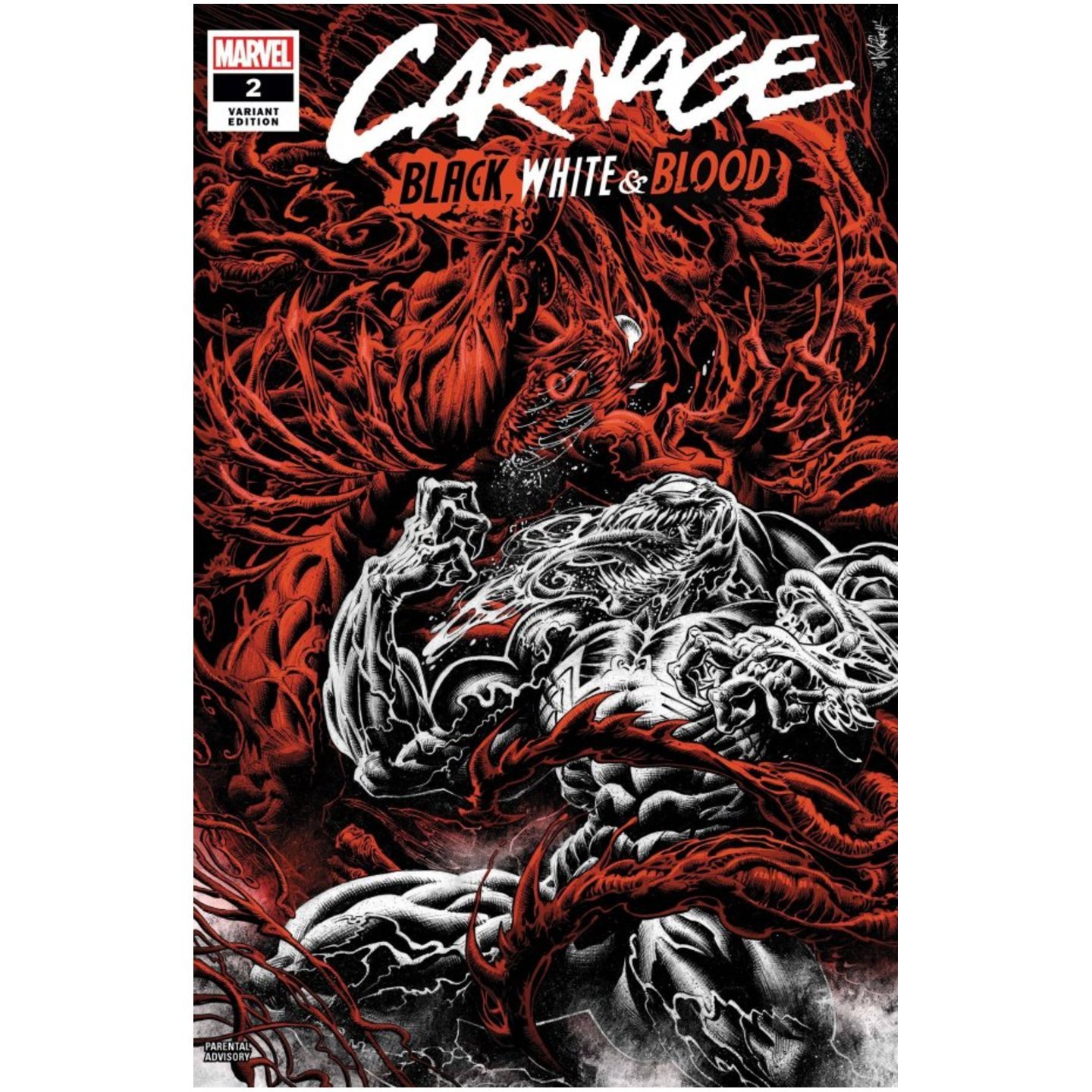 CARNAGE BLACK WHITE AND BLOOD 2 OF 4 HOTZ VAR