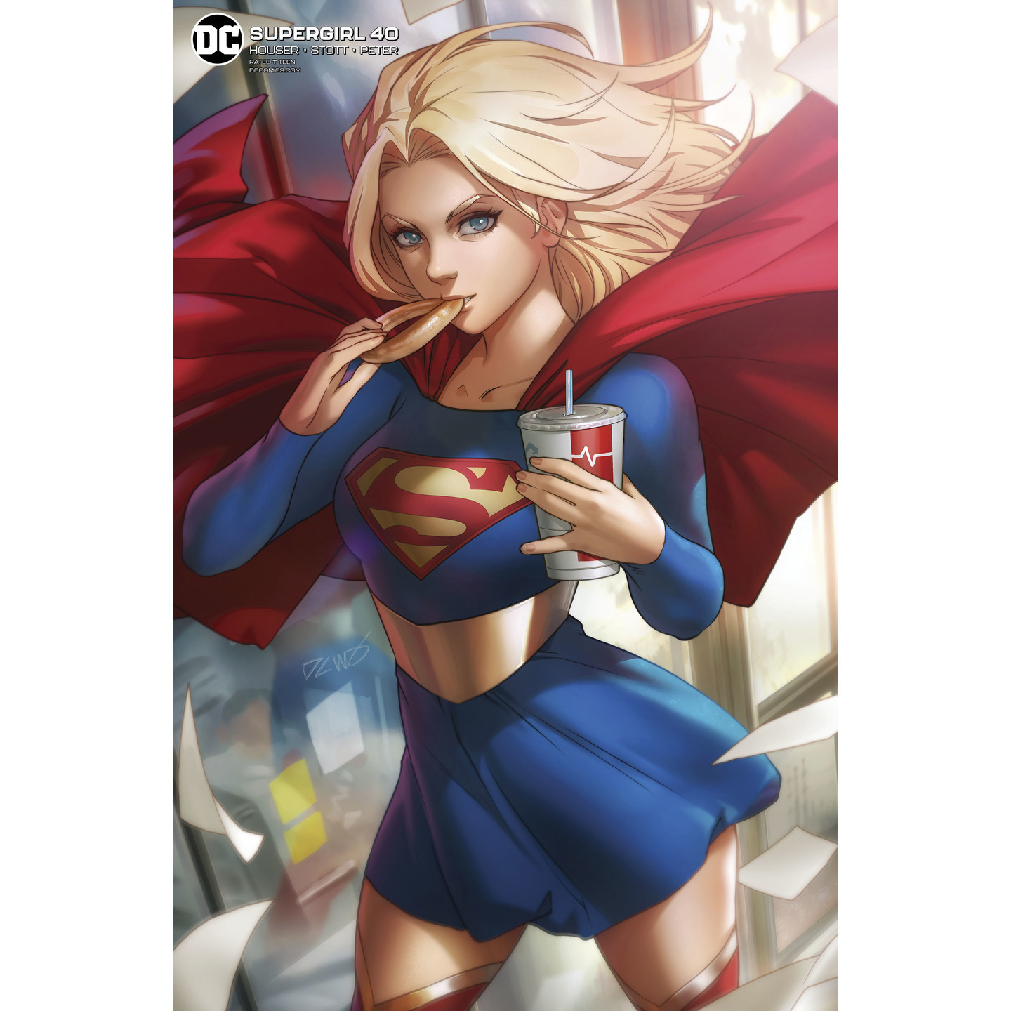 SUPERGIRL 40 CARD STOCK DERRICK CHEW VAR ED