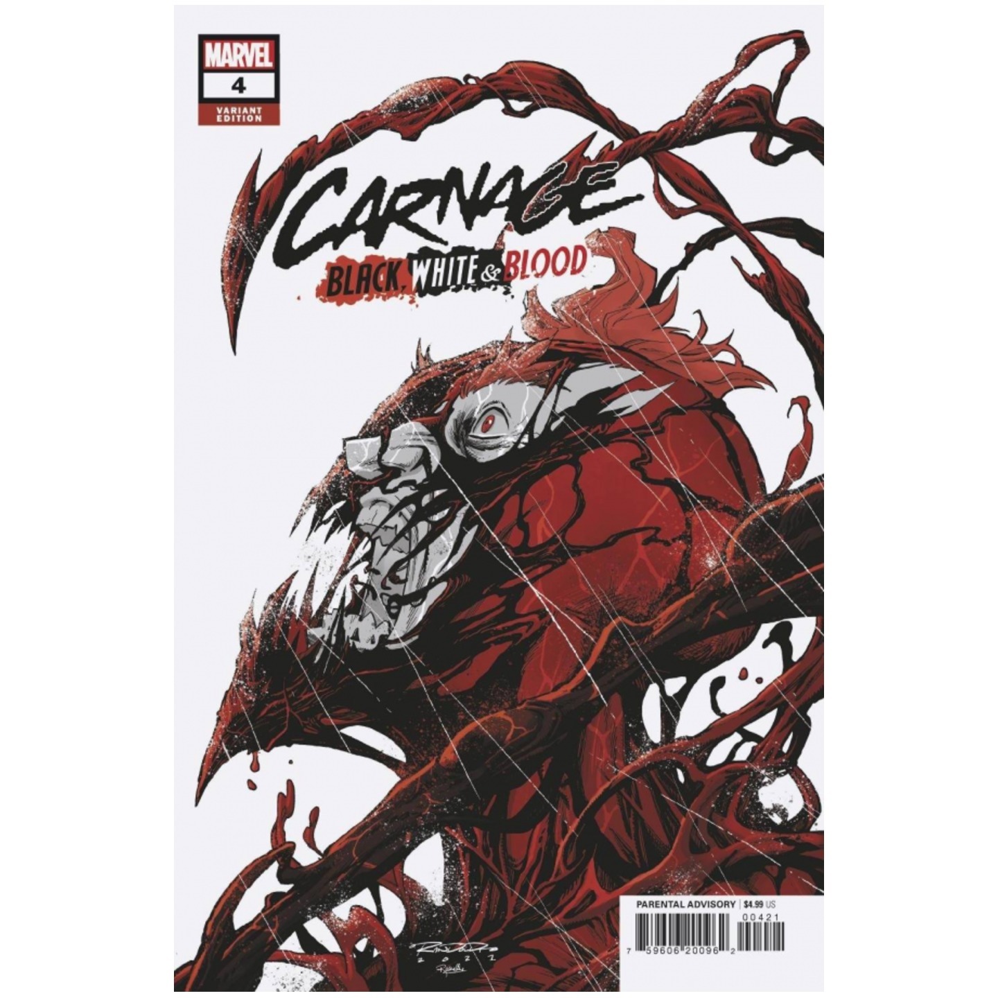 CARNAGE BLACK WHITE AND BLOOD #4 (OF 4) RANDOLPH VAR